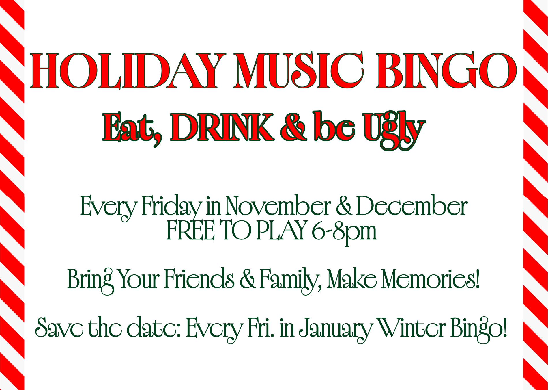 Ferrante Winery &amp; Ristorante - Holiday Music BINGO!