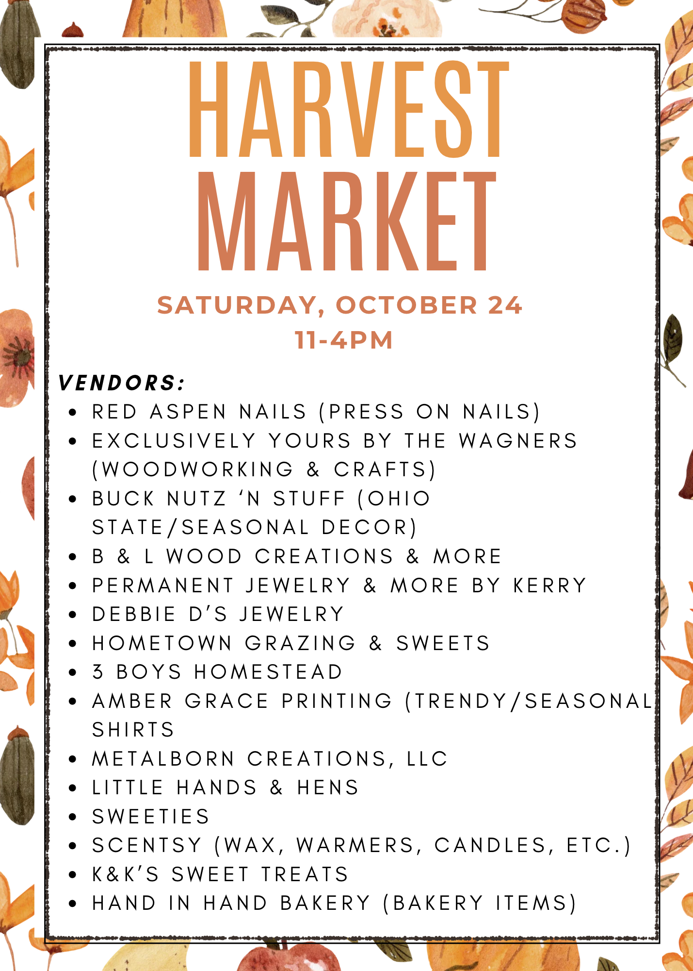 Chateau Winery &amp; Vineyard - Harvest Market Vendor Event