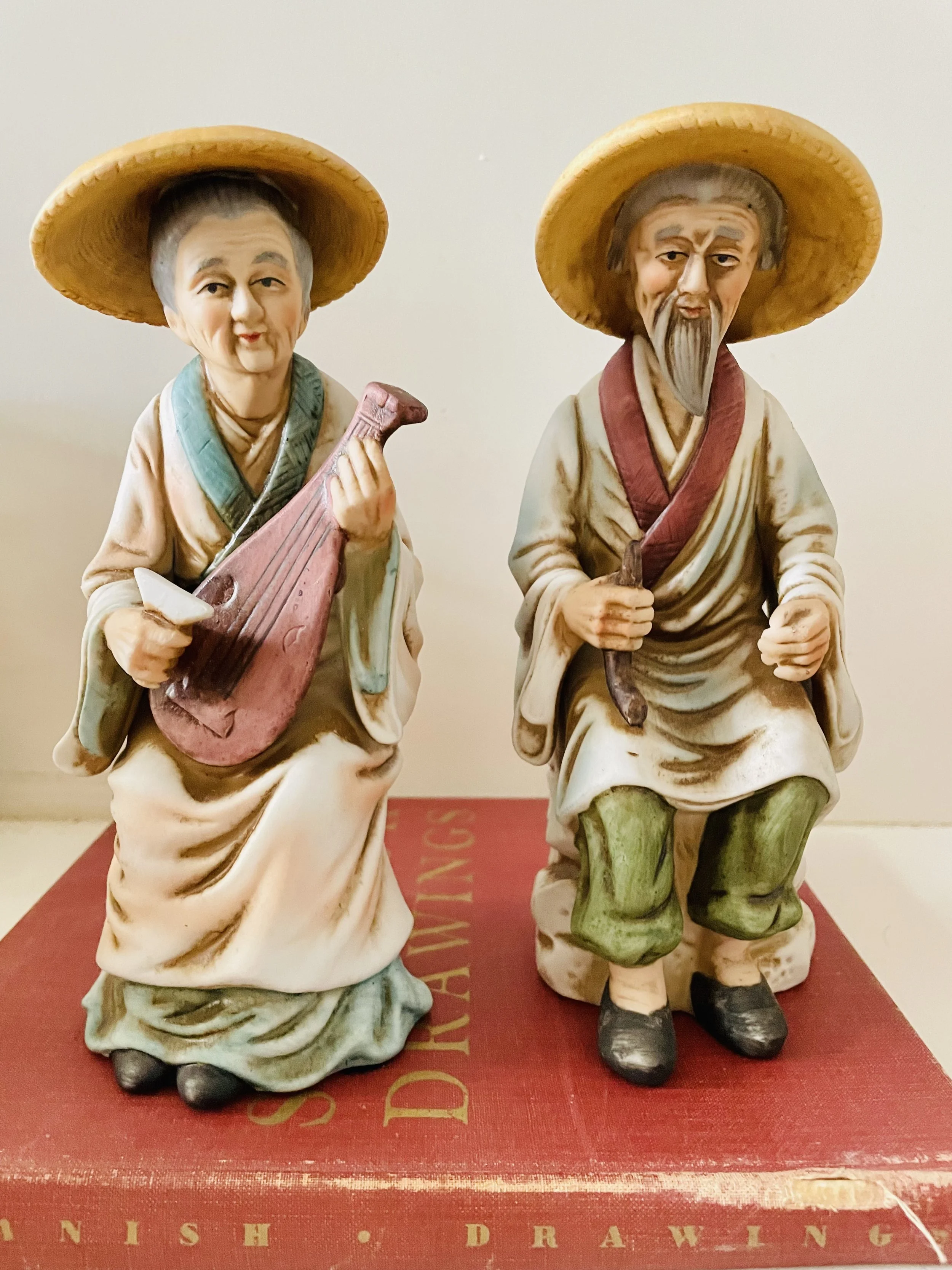 Yamakuni Japanese Elderly Man & Woman Figurine