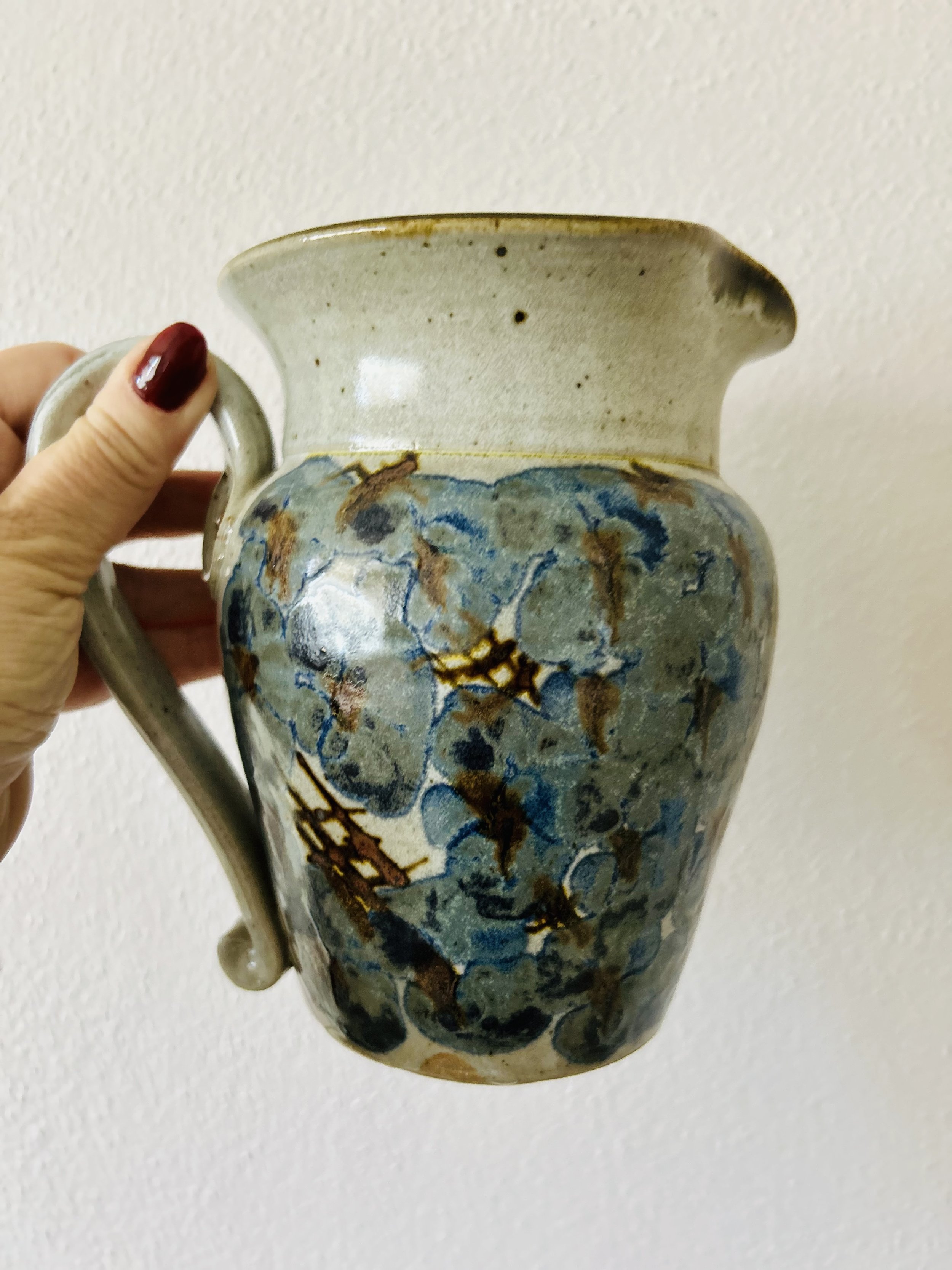 Modern Stoneware Pitcher