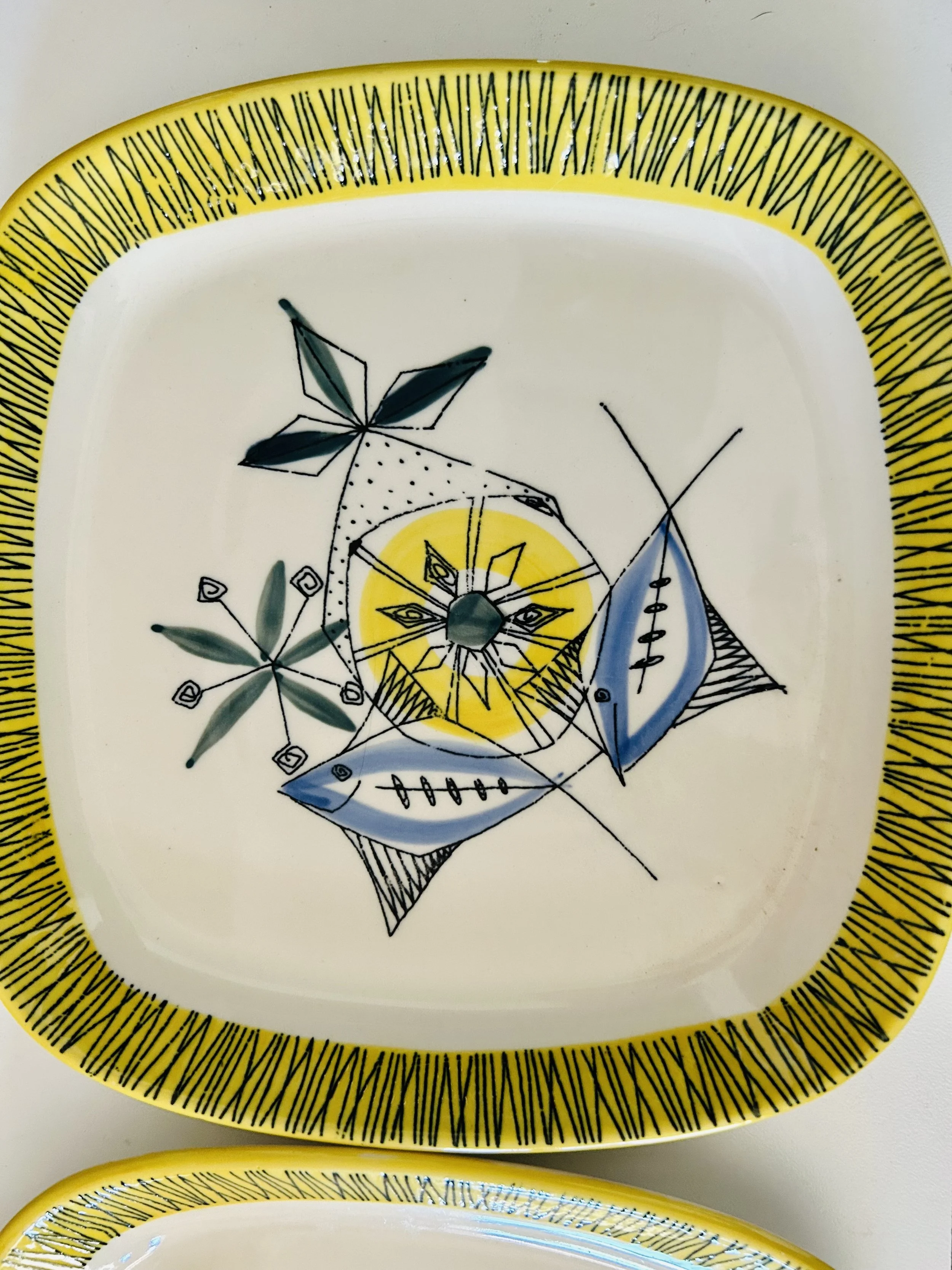 Stavangerflint Norway FLAMINGO Ceramic Serving Plate Dish Bowl