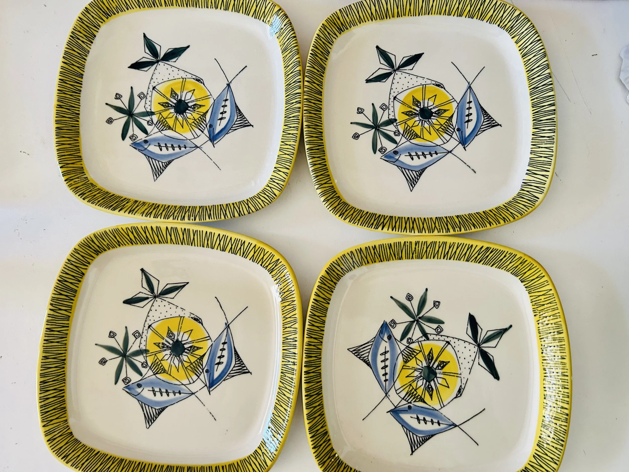 Stavangerflint Norway FLAMINGO Ceramic Serving Plate Dish Bowl