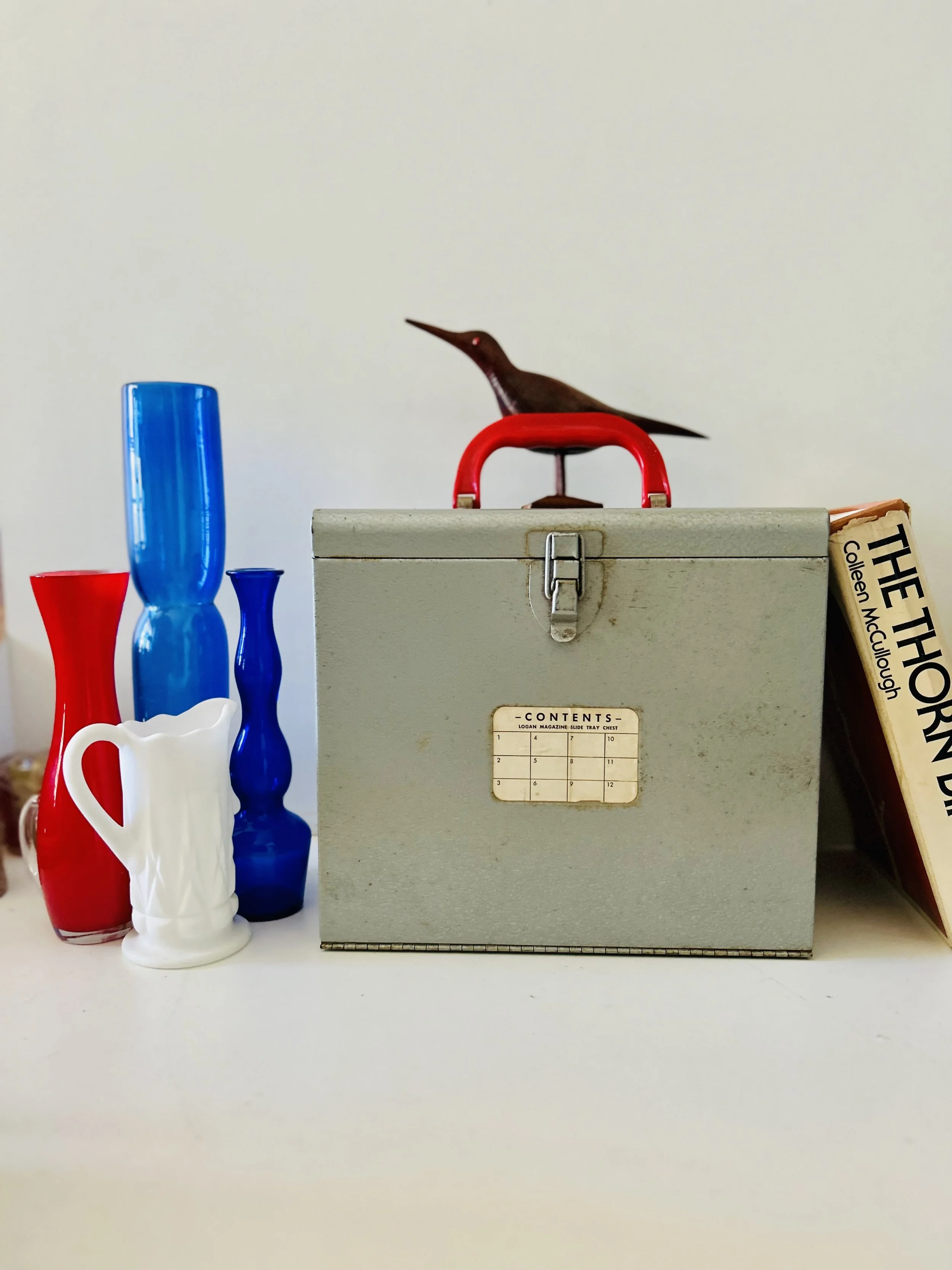 Midcentury Industrial Logan Machine Slide Tray Chest