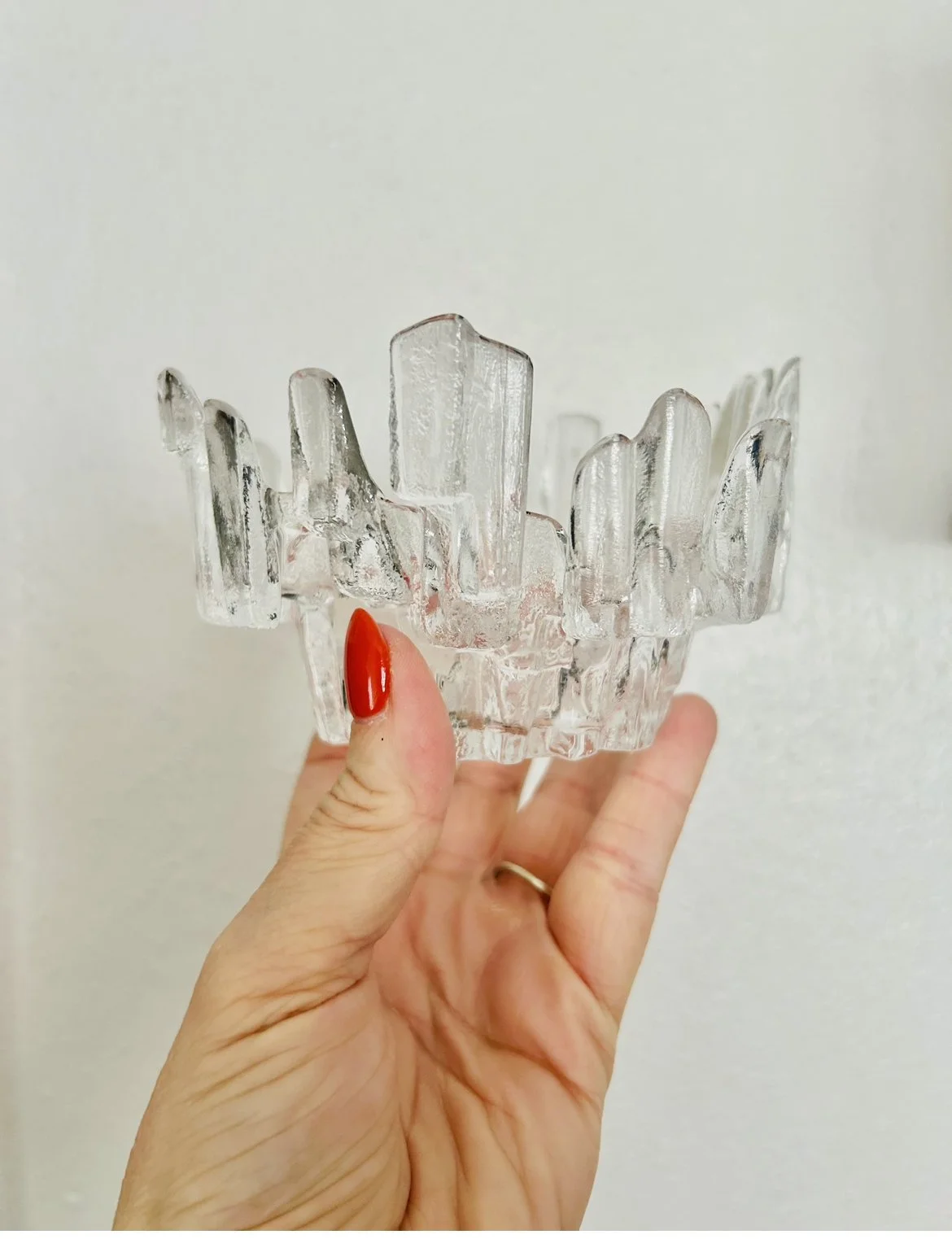 Tauno Wirrkkala Glass Bowl, Humppila Revontulet Bowl