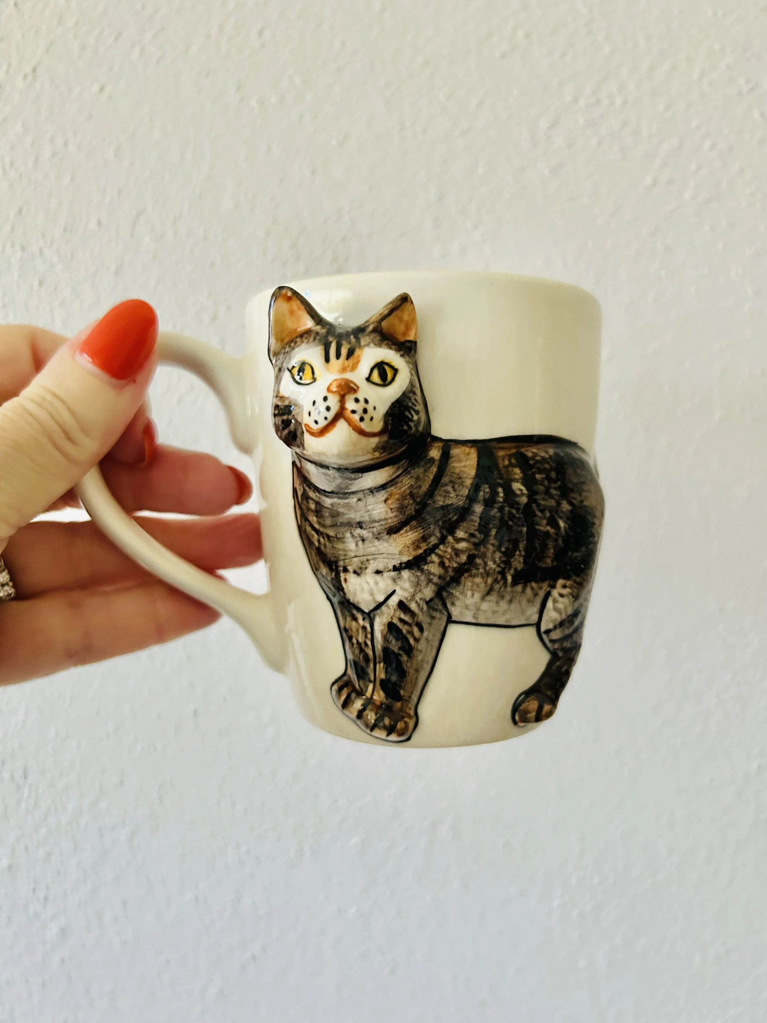 Vintage 3D Kitty Mug