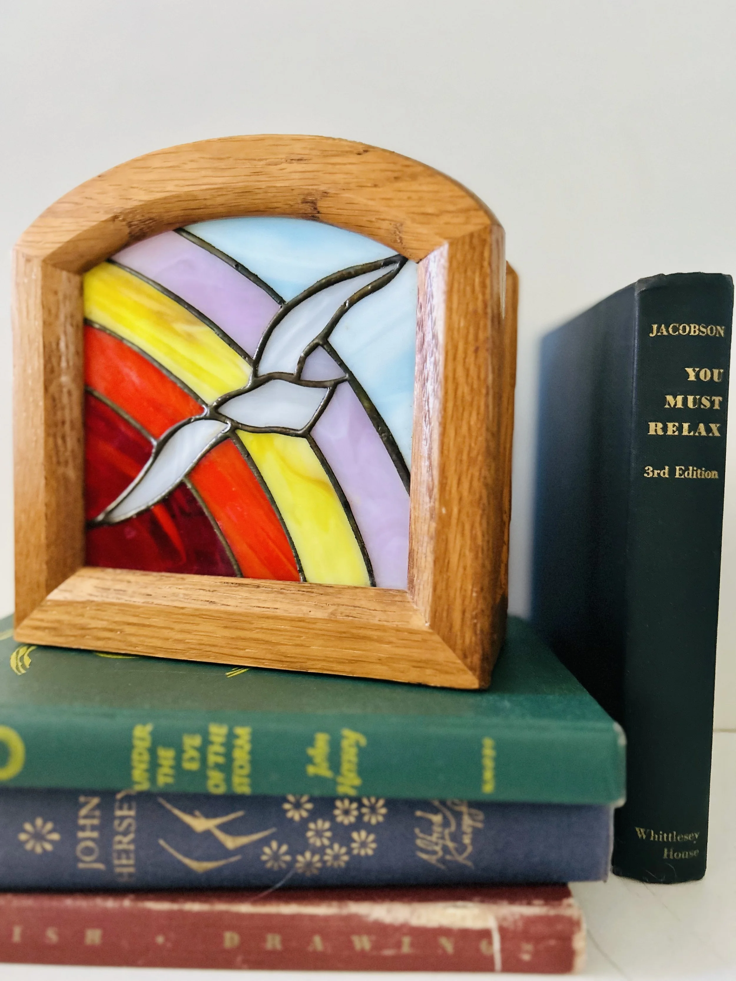 Vintage Stained Glass Napkin Holder