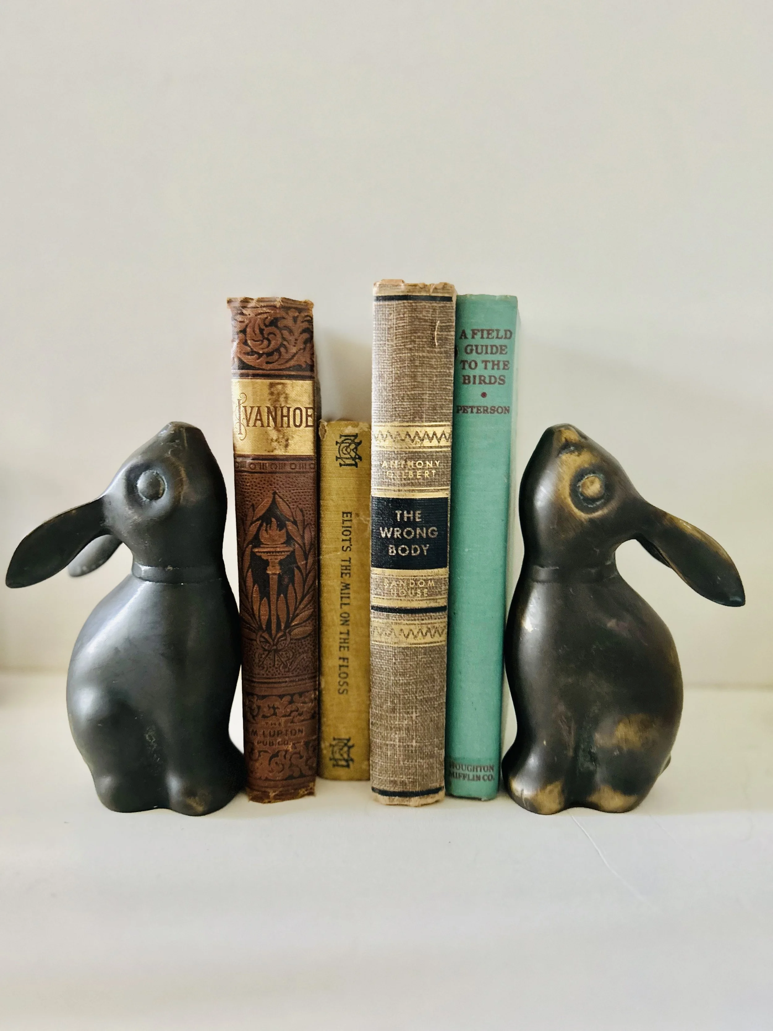 Bronze Style Rabbit Bunny Bookends
