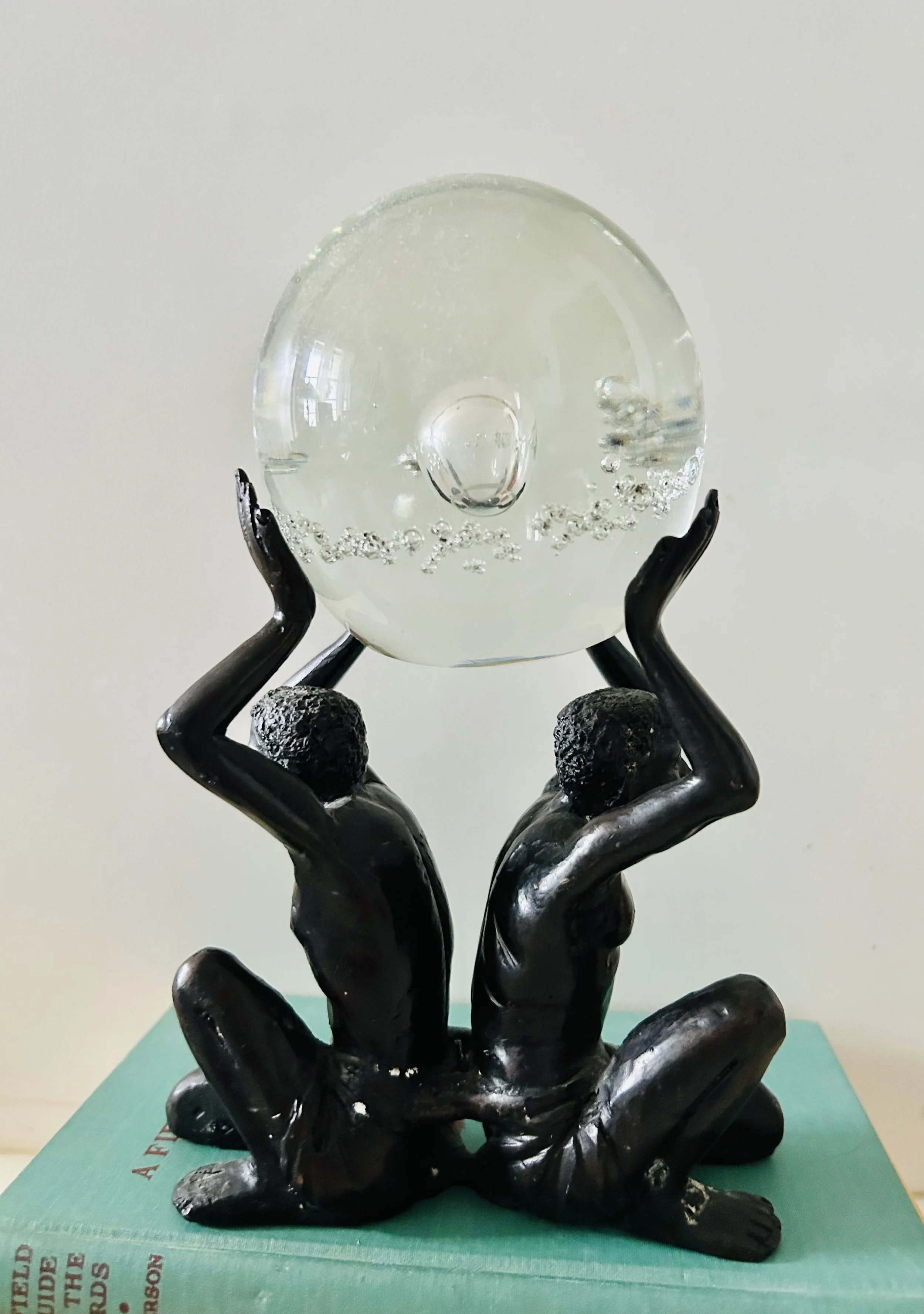 African American Cast Metal Art Sculpture