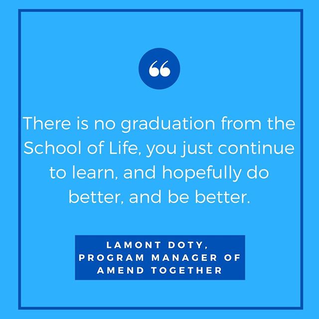 The School of Life might not give out grades, but it does teach you important lessons. What lessons has the School of Life taught you? #men #mentalhealth #mentor #mentoring #mentorship #ywca #ywcanashville #AMENDTogether #challenge #cultivate #change