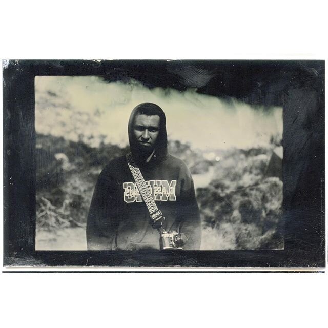 This is a tin type my friend Johnny Nguyen made of me just a few weeks before graduating high school. Kinda crazy I&rsquo;m now graduating college.  #tintype #travelingtintypes #alternativeprocess #blackandwhitephotography