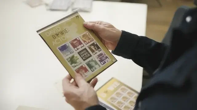 david bowie stamps creative video producer craig bush graphic design jonathan barnbrook.webp