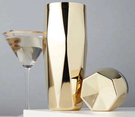 Viski Cocktail Shaker, Gold Plated — Pure Salon & Spa