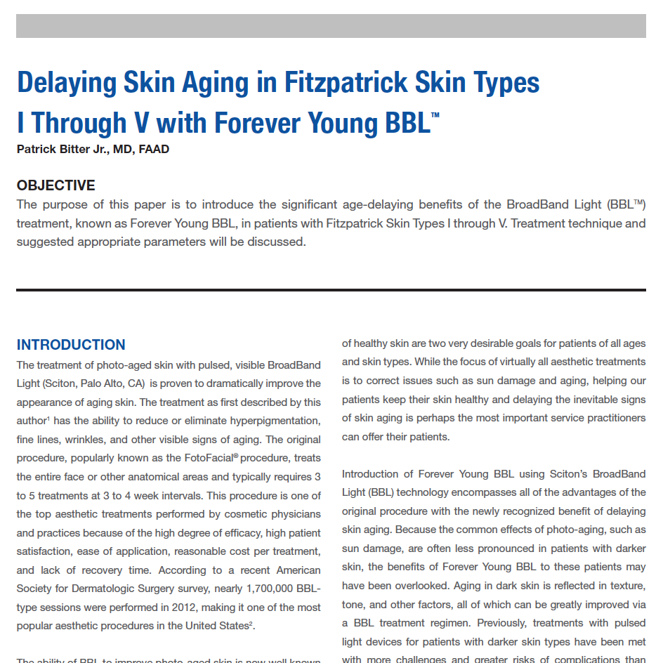 Forever Young BBL Overview Paper