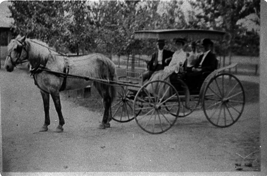        Langley’s Corner, Aura Road and Ellis Mill Road, near Ewan, c1900[HTHS: Helen Grodotzke Collection]                