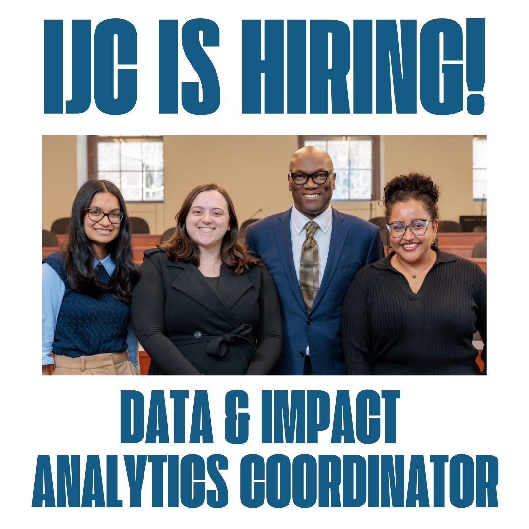 We are hiring a Data &amp; Impact Analytics Coordinator!

We're looking for an individual to support IJC&rsquo;s work by quantifying organizational goals and measuring impact towards our mission. The Data Coordinator will be part of the Data &amp; Im