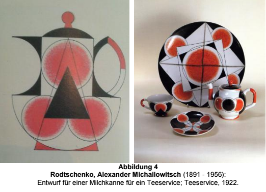 Rodtschenko” Design for a Milk Pitcher for a Tea Service; A Tea Service, 1922