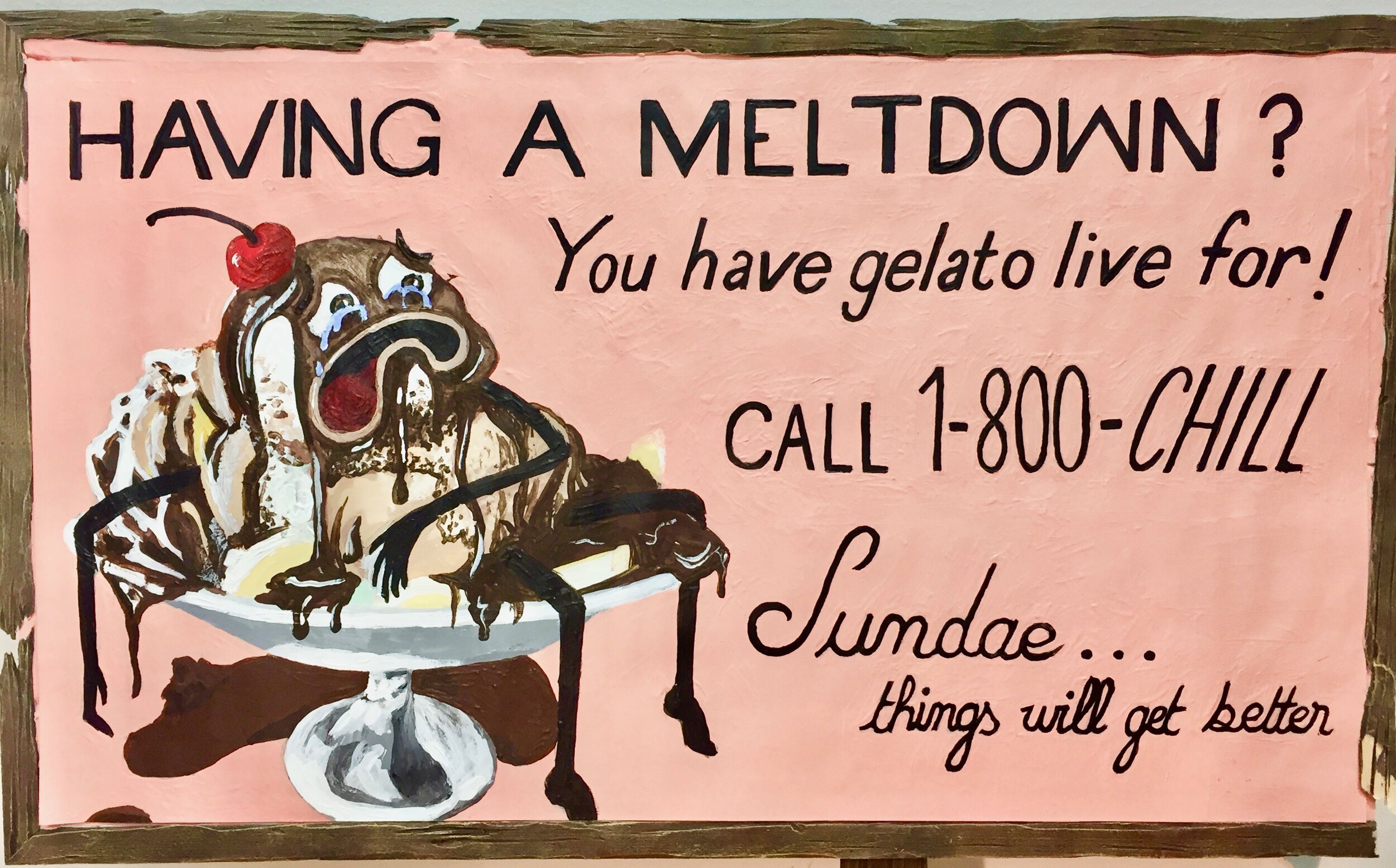 Hand-painted vintage sign - concept, design, and fabrication