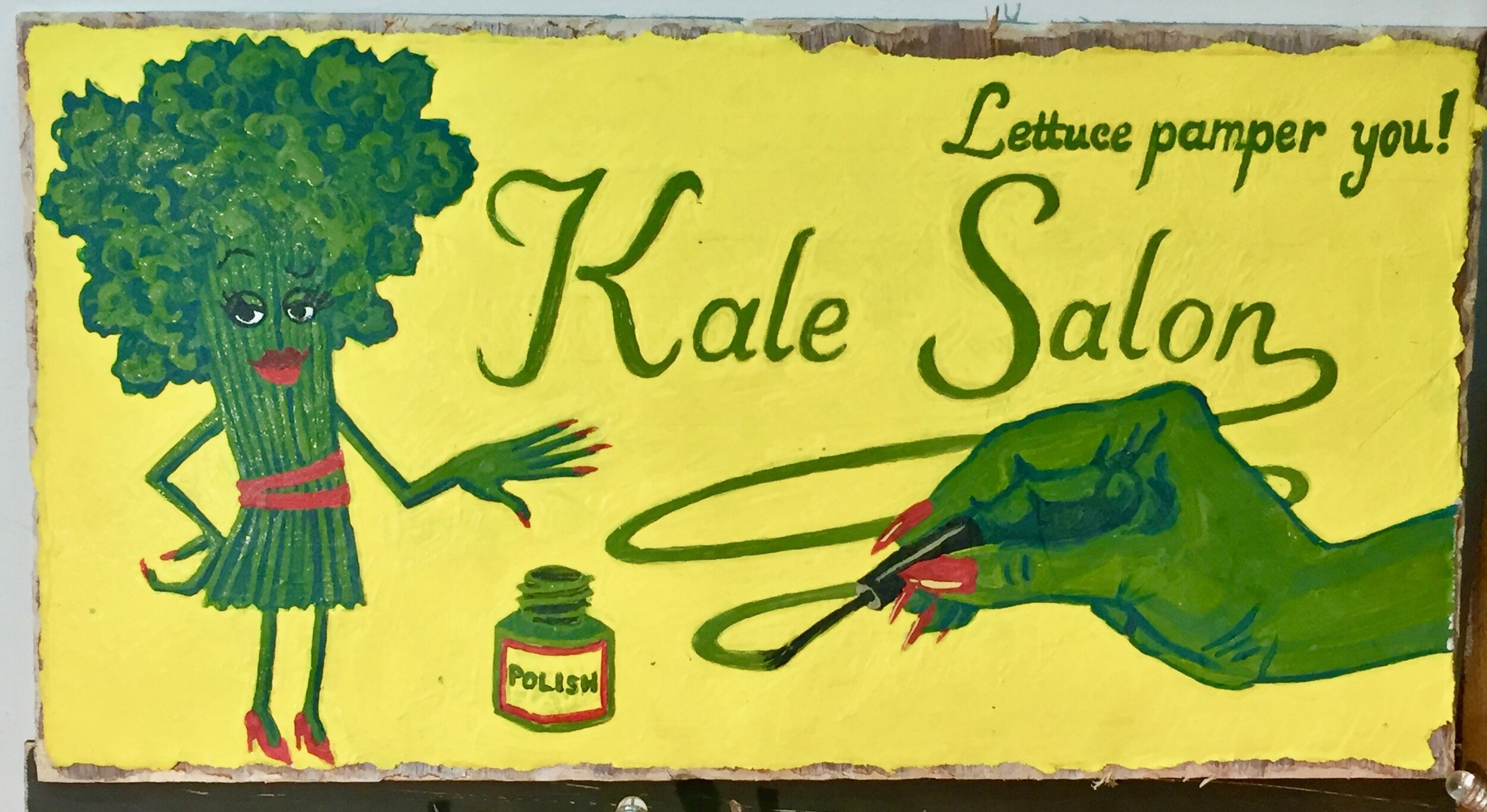 Hand-painted vintage sign - concept, design, and fabrication