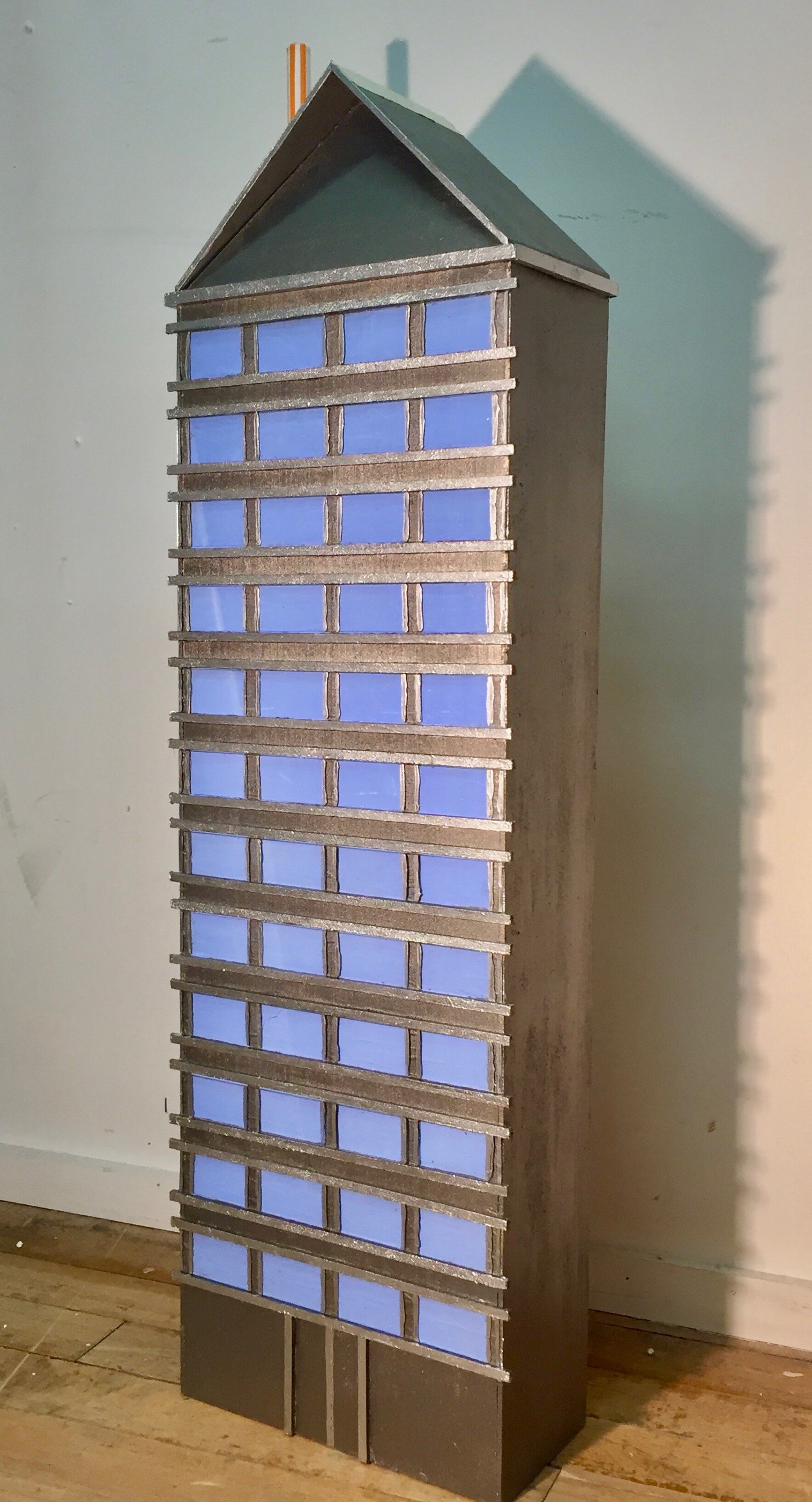 Corporate milk-carton building