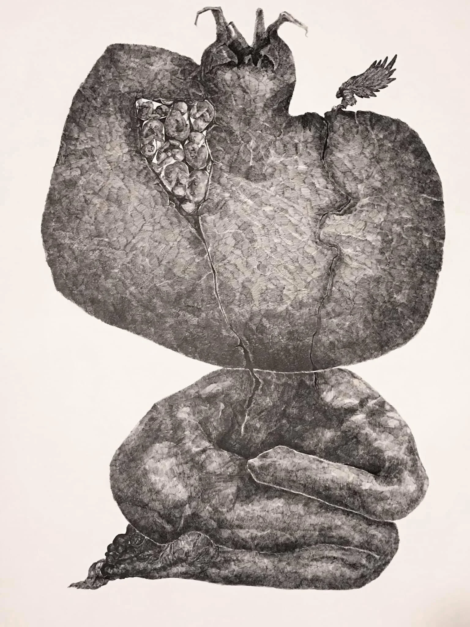  100x120cm  Ink on paper   2019 