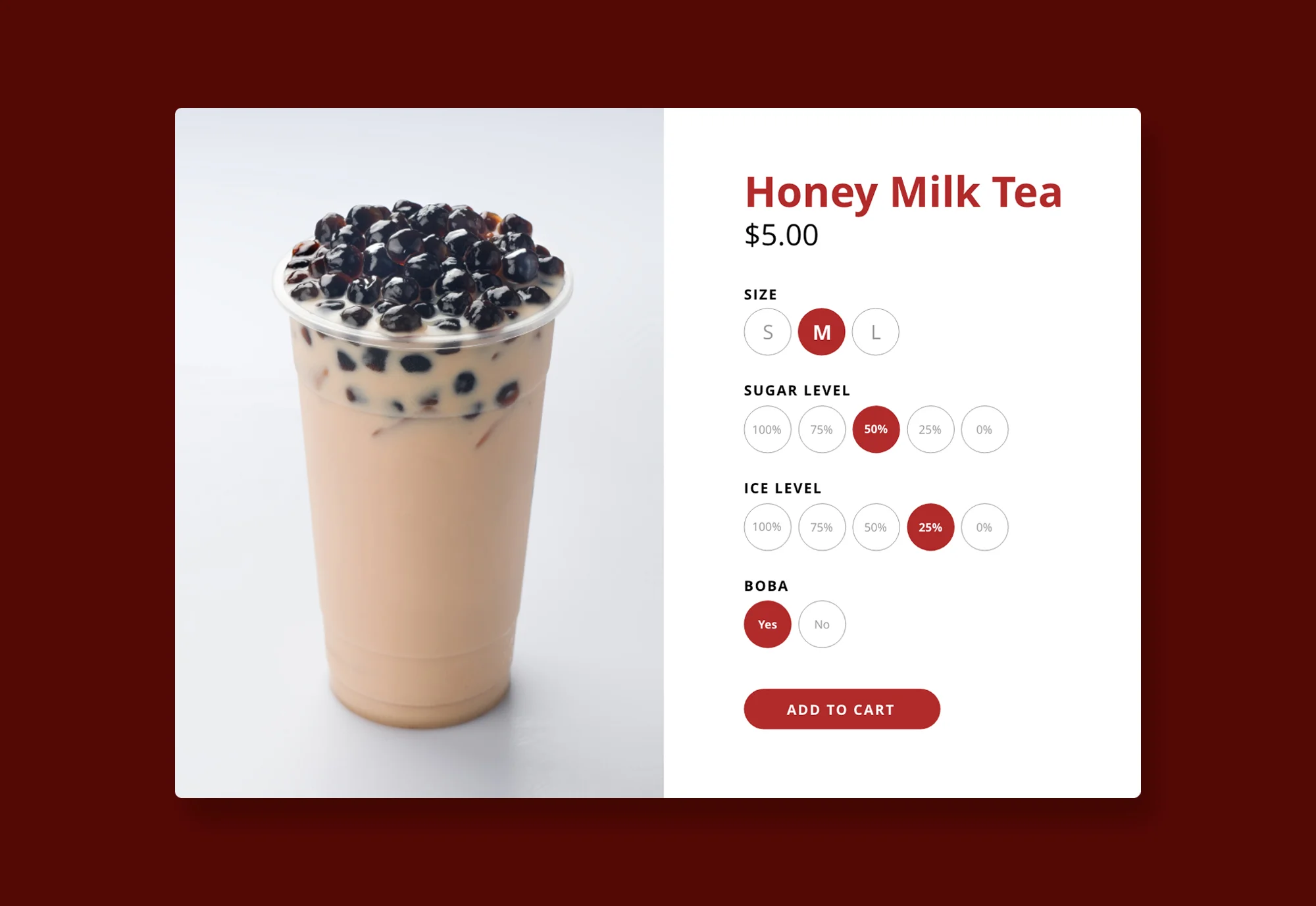 Daily UI 033 - Customize Product