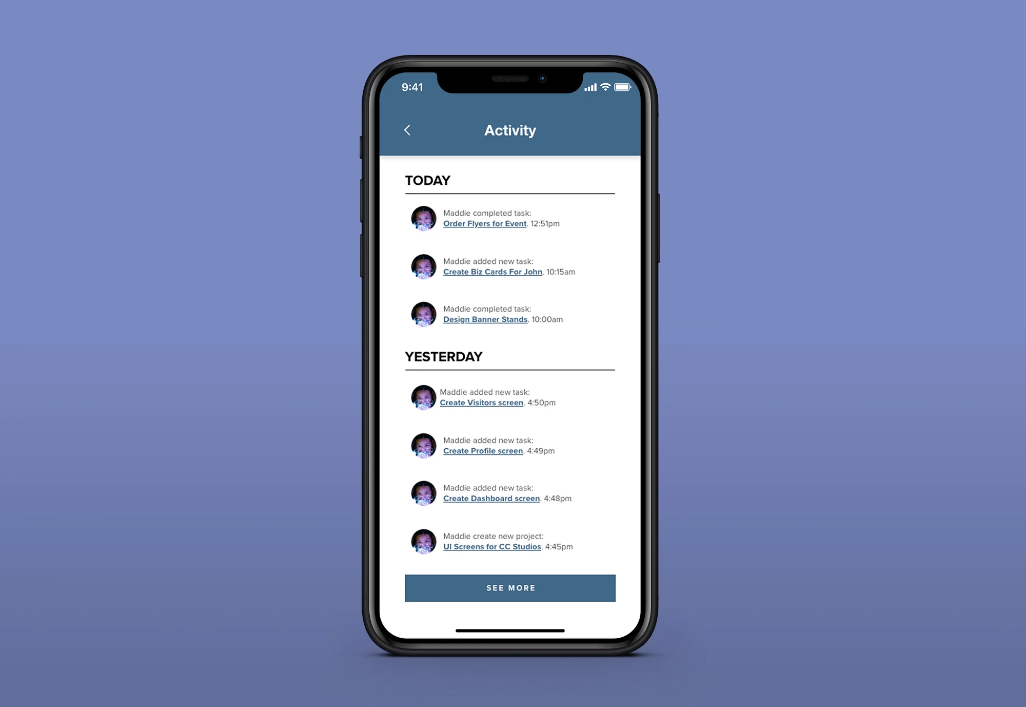 Daily UI 047: Activity Feed