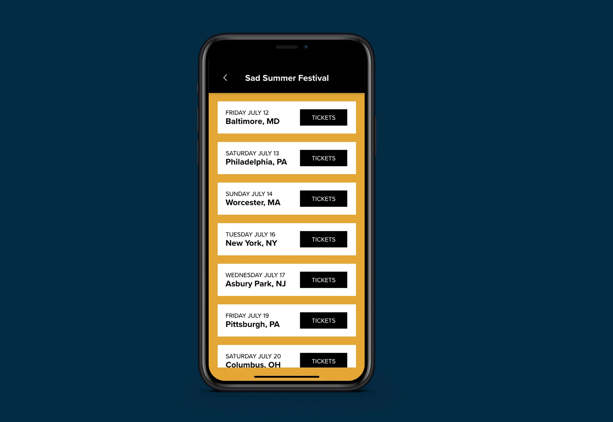 Daily UI 070: Event Listing