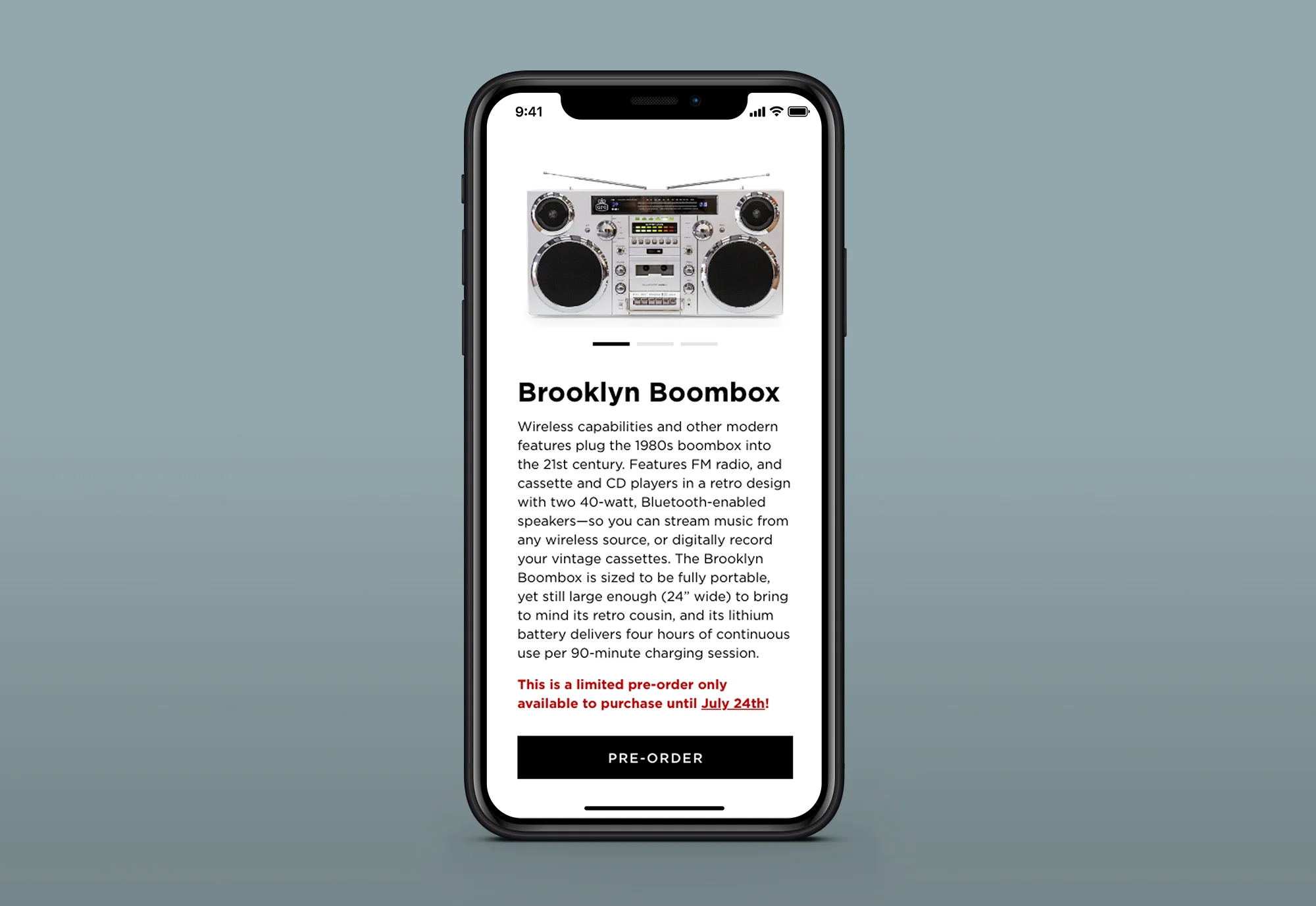 Daily UI 075: Pre-Order