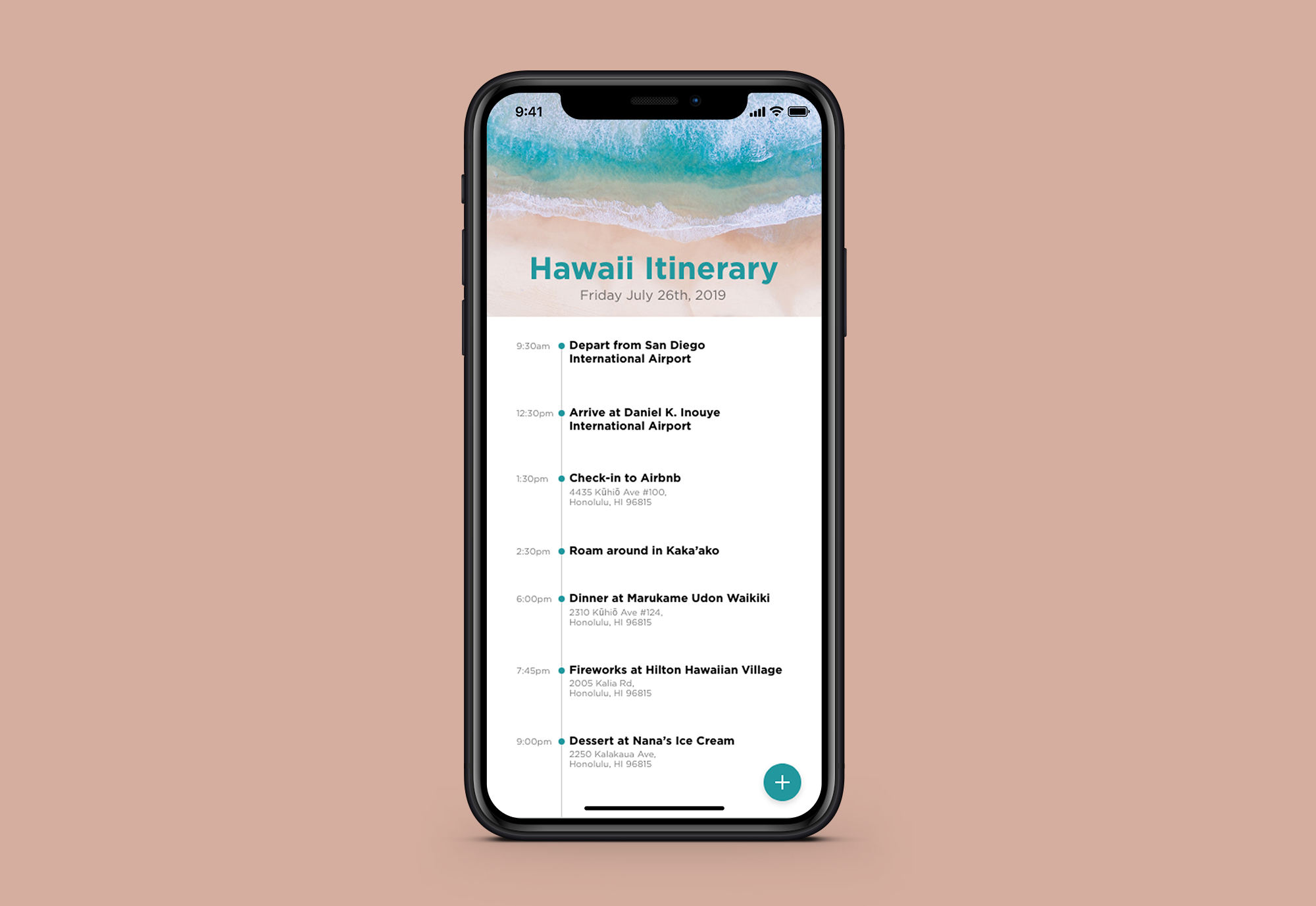 Daily UI 079: Itinerary