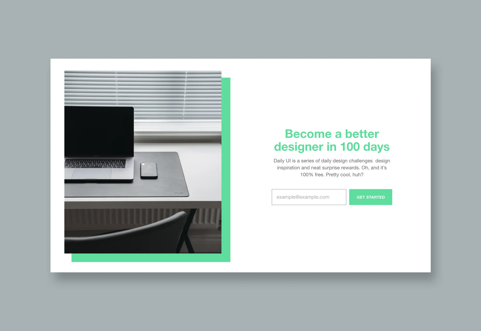 Daily UI 100: Redesign Daily UI Landing Page