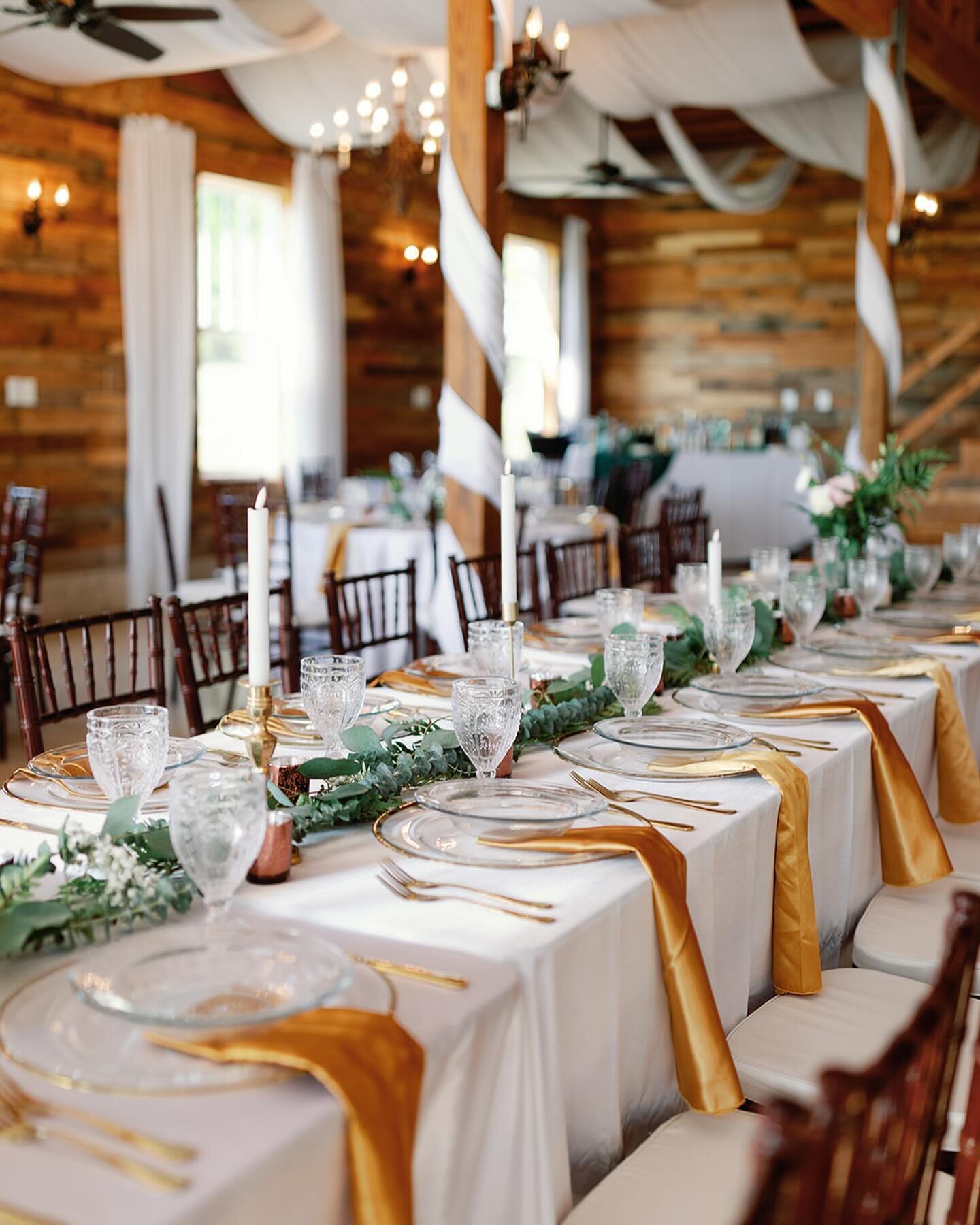 Embracing timeless elegance at A+G&rsquo;s reception with creamy whites, golden metallics, earthy greens, and satin textures. Classic never goes out of style! 

Photographer | @laurenahnphotography 
Venue | @waldenhall 
Caterer &amp; Rentals | @class