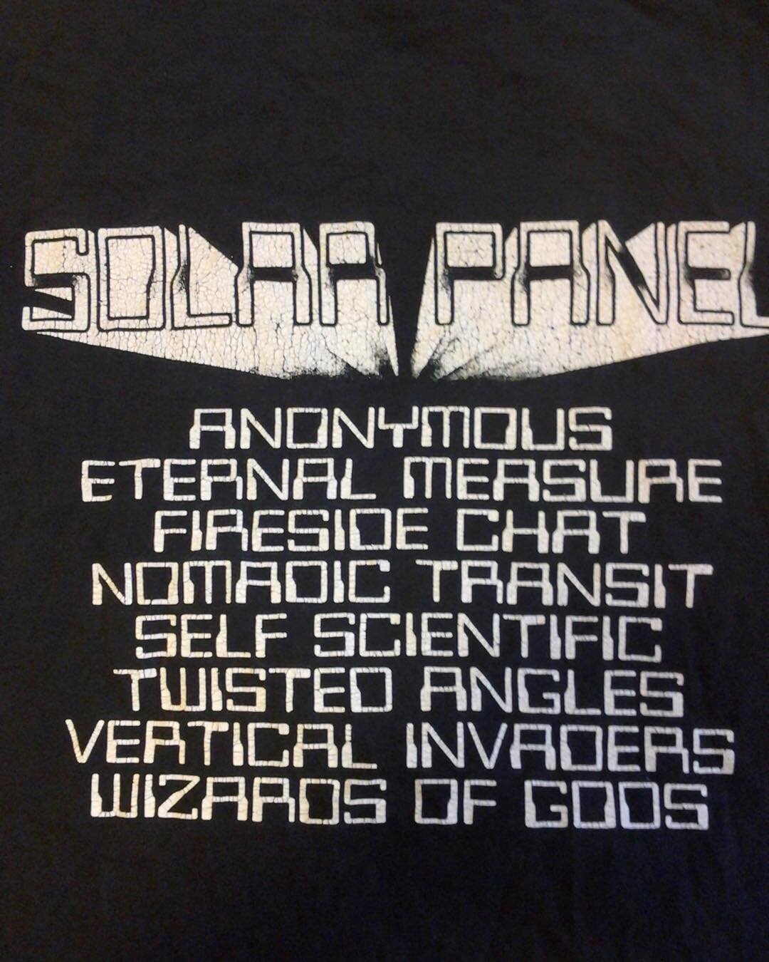 Solar to the Forefront. The original Solar Panel T shirt. 1998