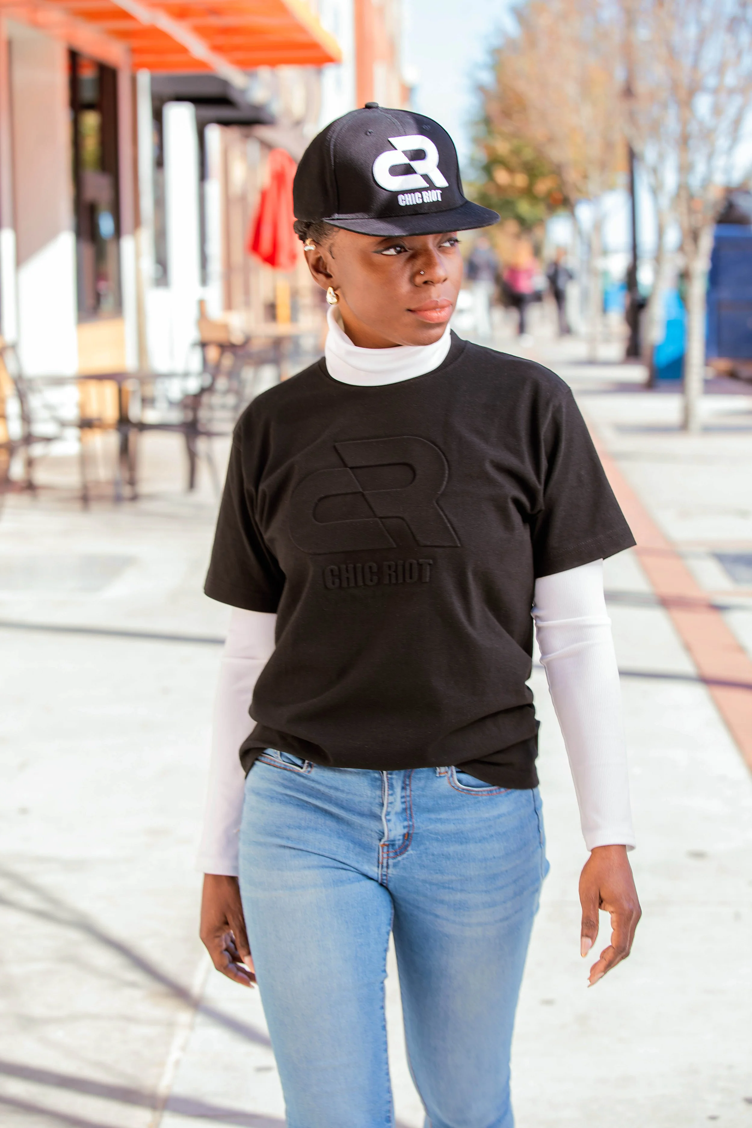 Chic-Riot-Black-Tee-Tab-Downtown-Athens-Walking.jpg