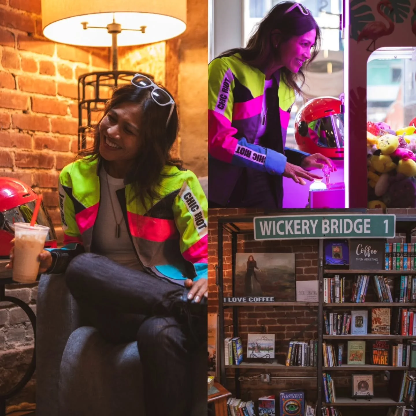 Conversations with new friends, enjoying a cold refreshing beverage, and playing a game or two after riding two wheels is what this motorcycle lifestyle is all about. 🕹️🏍️🥤

Shooting with the beautiful @journey_with_sowatha ✨
Check out @sweettreat