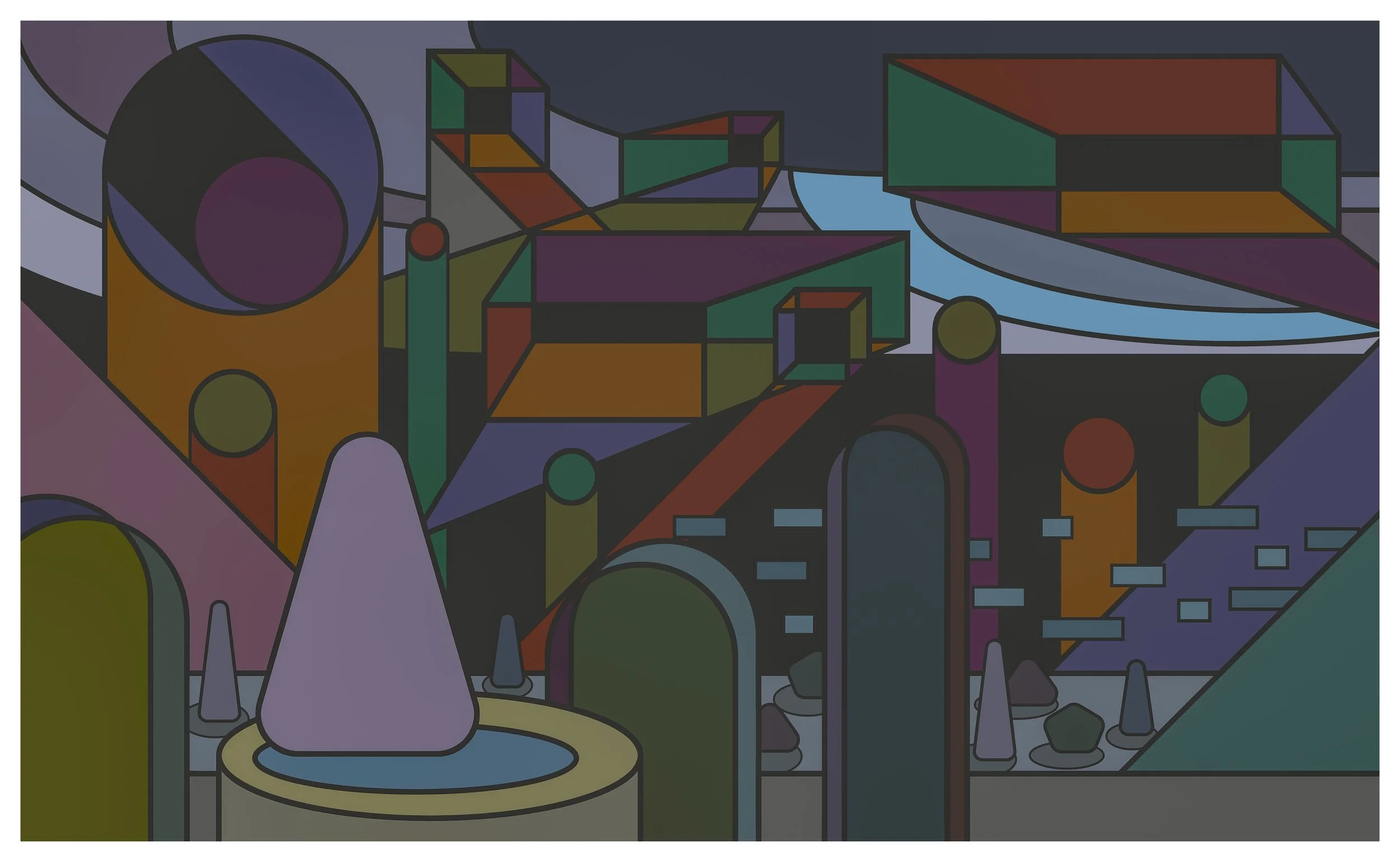 Dada Bauhaus Landscape Series, The Visitors, No. 1