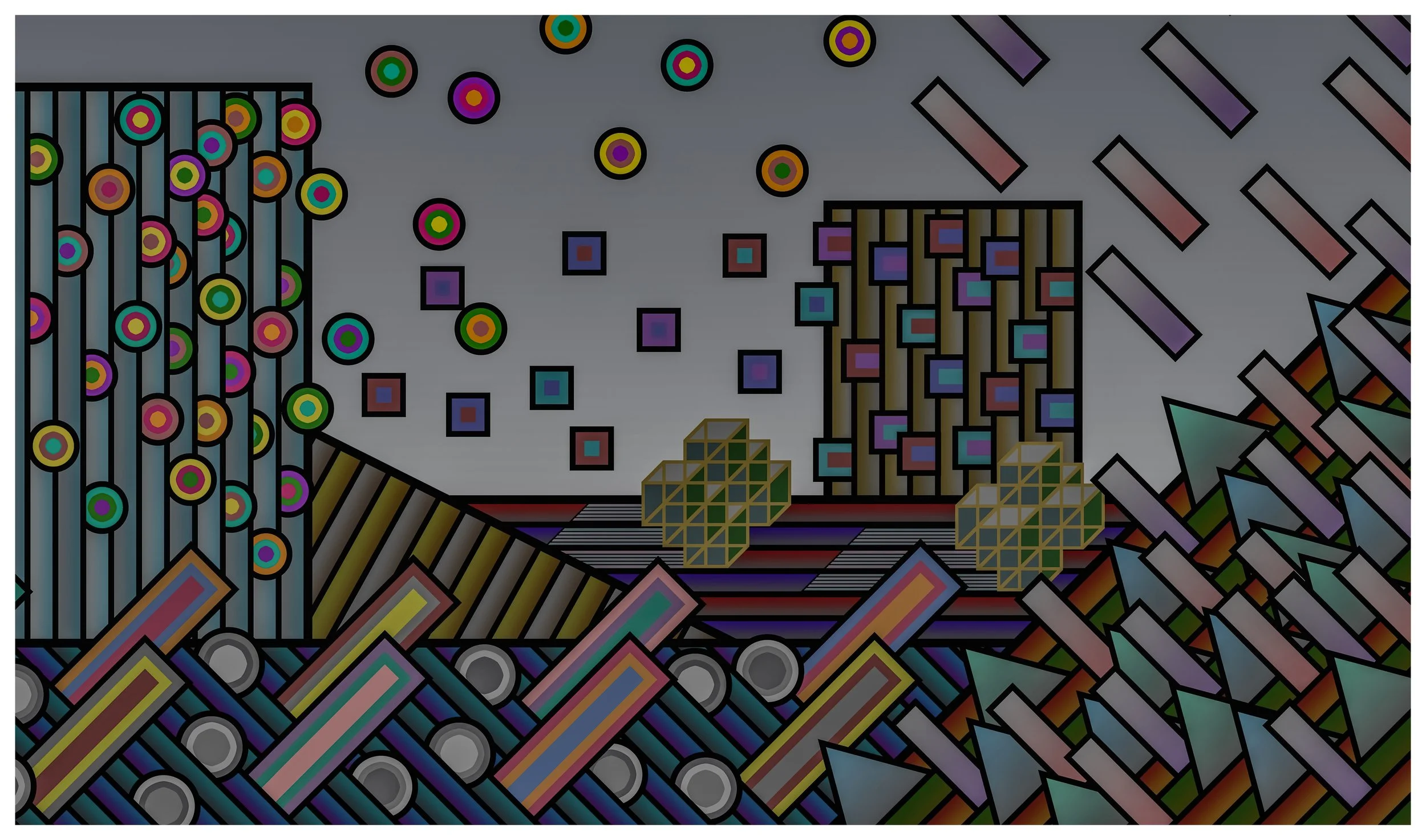 Dada Bauhaus Landscape Series, Of Populations, No. 1