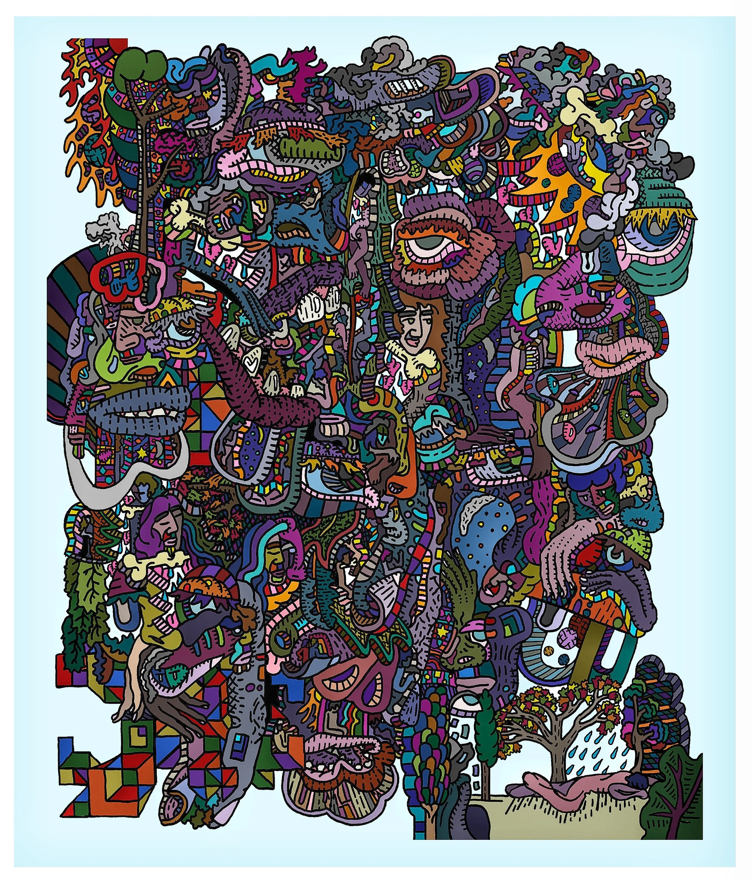 Surreal Improv Graffiti Series, Memory, Siren