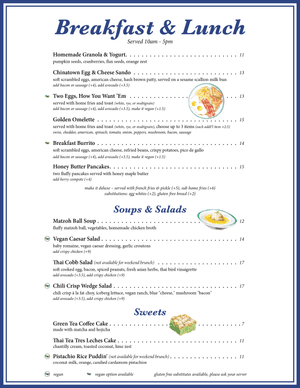 Breakfast/Lunch — Golden Diner