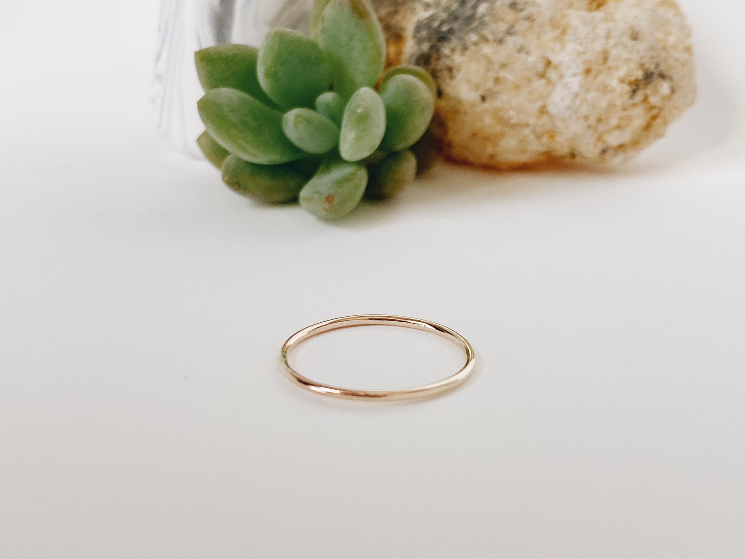 Thin Stacking Set | 14K Gold Toe Rings