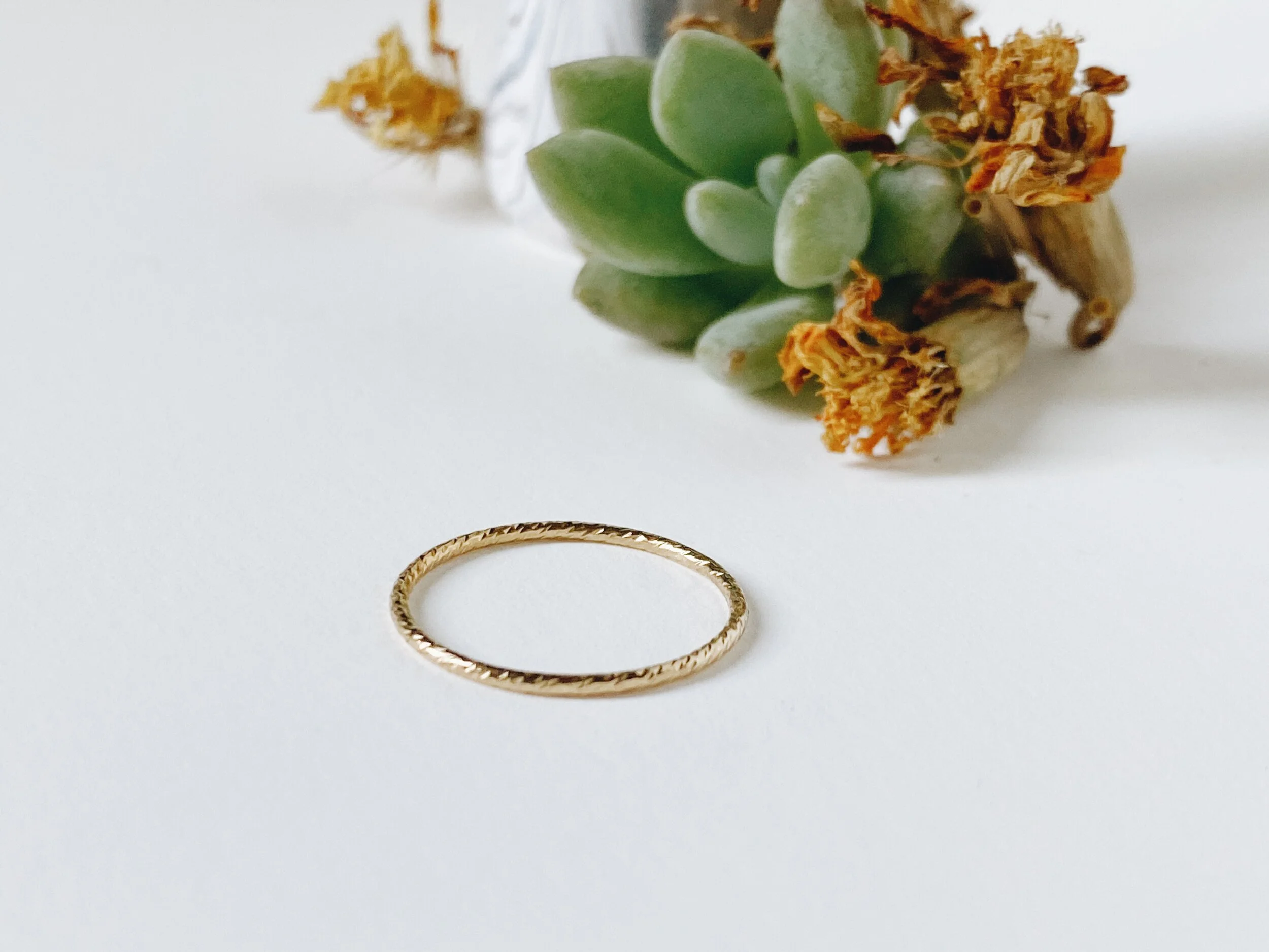 Thin Glitter Stacking Set | Gold Fill Toe Rings
