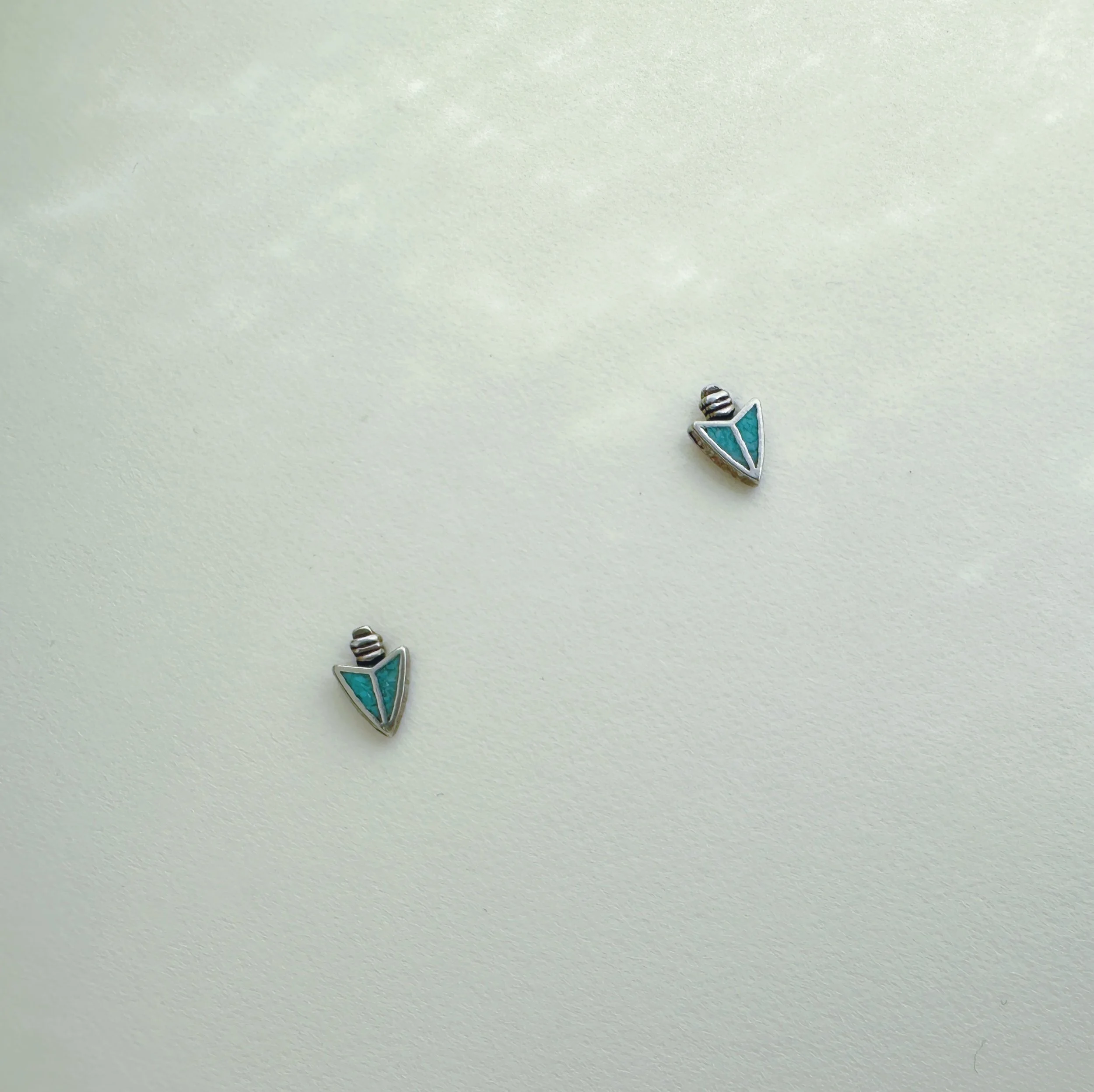 Petite Turquoise Arrowhead Stud Earrings