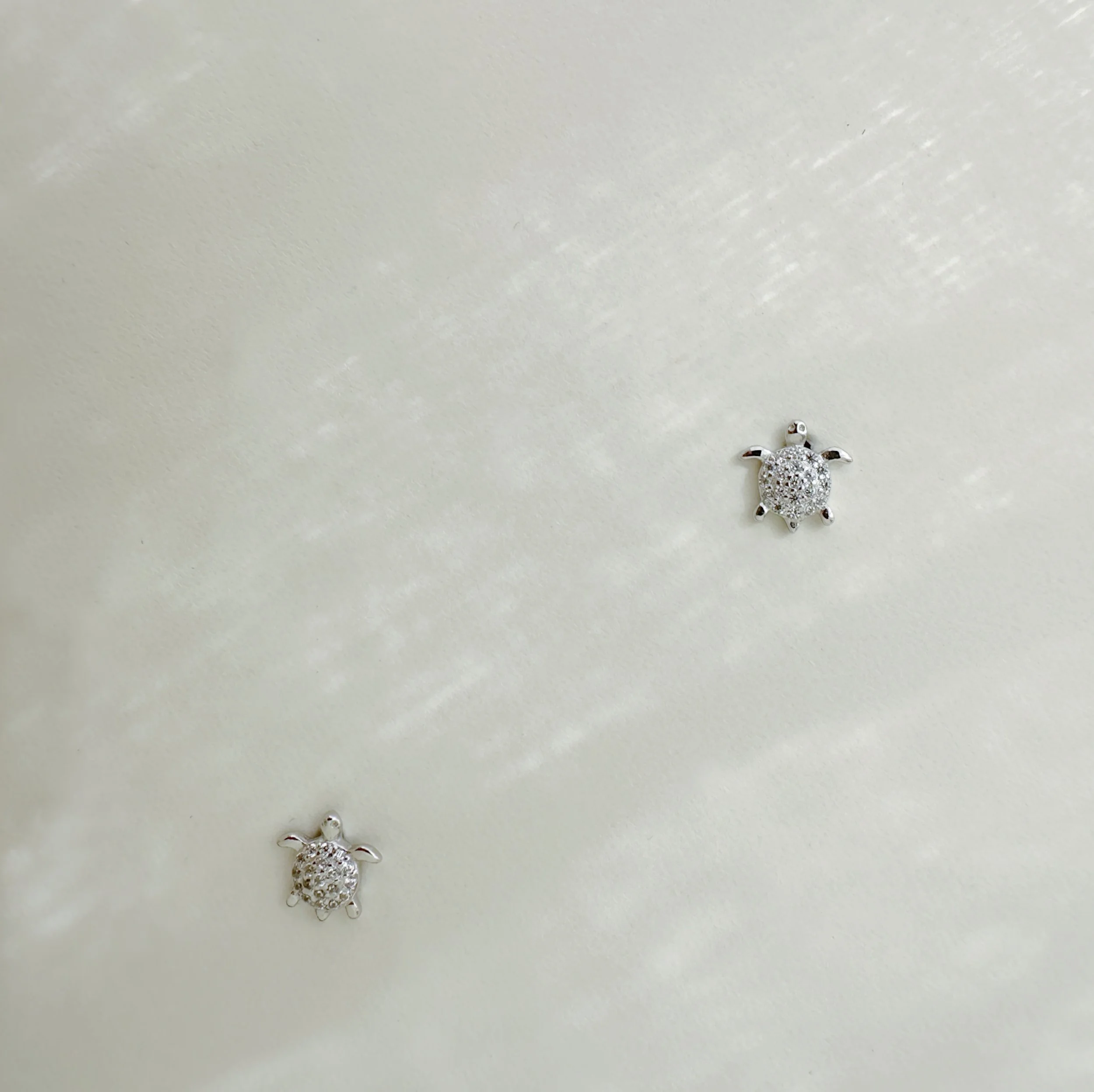 Petite Sparkling Sea Turtle Stud Earrings