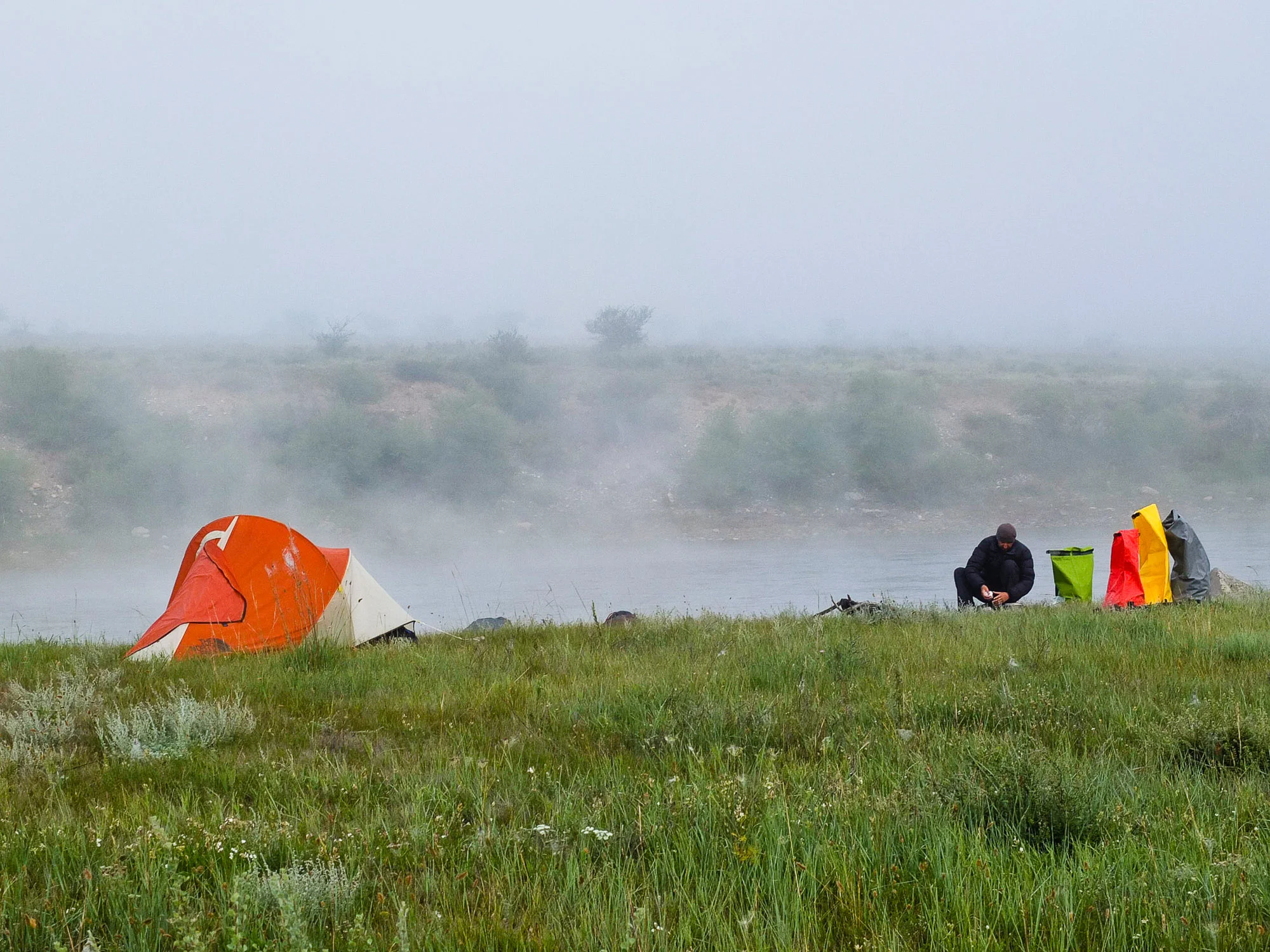 On a river somewhere in Mongolia. Big Sky Camp © J