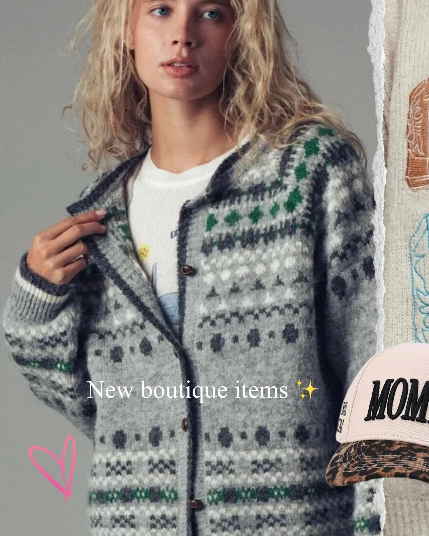 Cozy season just got cuter 🤍
Our new boutique arrivals are here! Cozy sweaters, the cutest hats, and all the fall to winter vibes you need.
Shop in store or online and treat yourself ✨