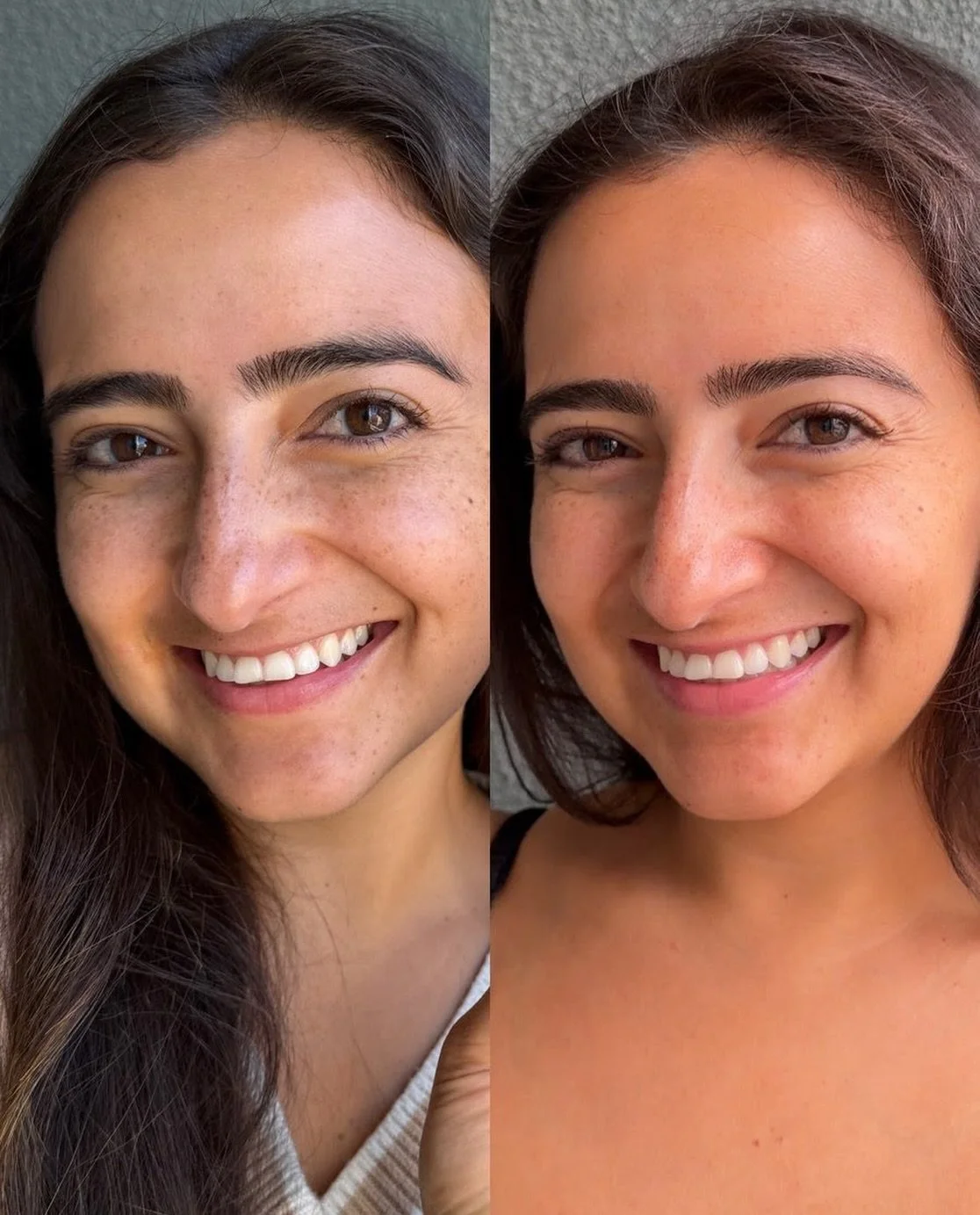 We love a good before &amp; after ✨

Our hydrating ultra dark tanning mousse provides the most golden natural tan 

Apply one coat for 6-8 hours and you have the most beautiful glow for 7-10 days ✨