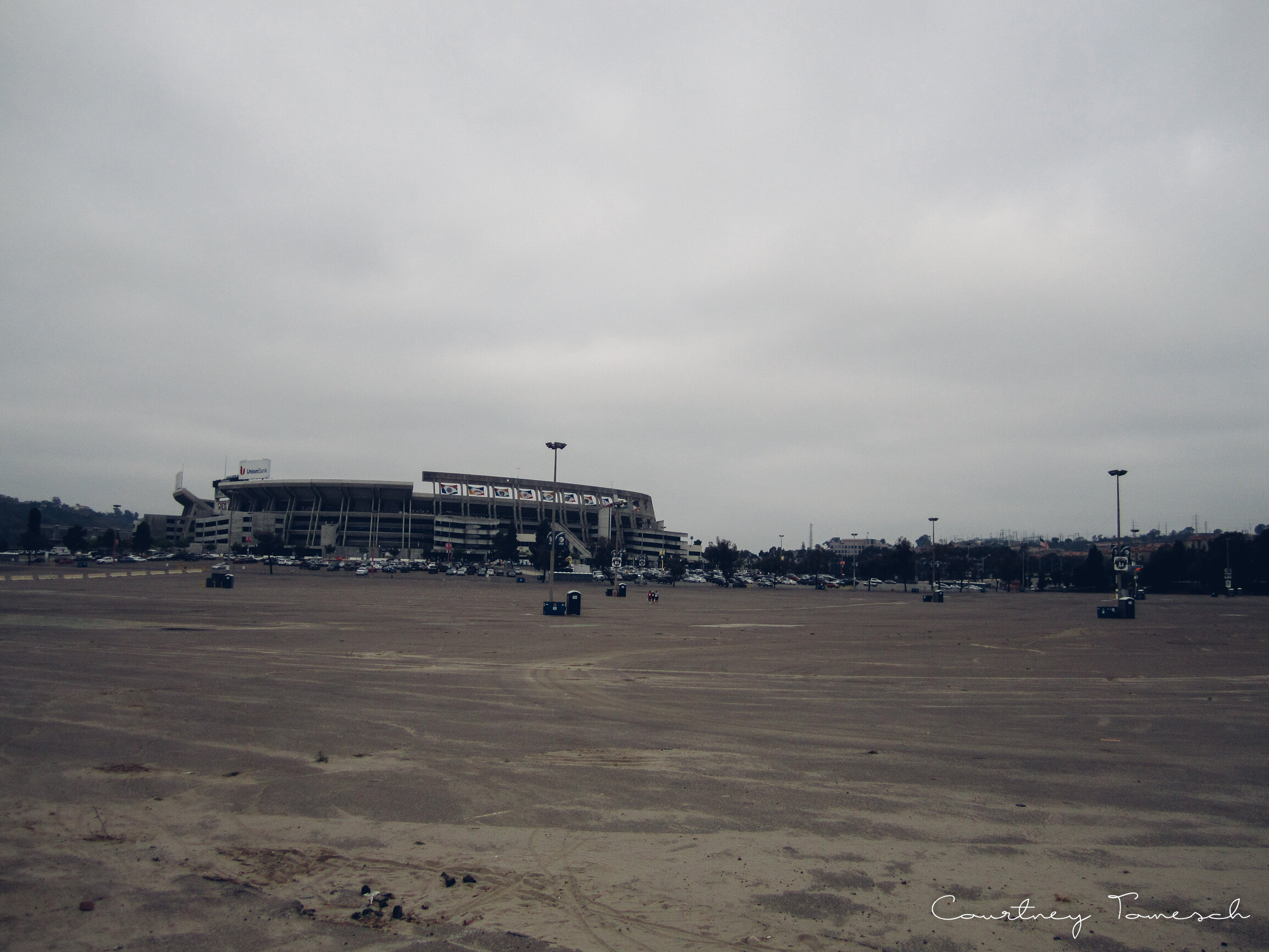 We walked the 5k to the Q! (Chargers' stadium Qualcomm)