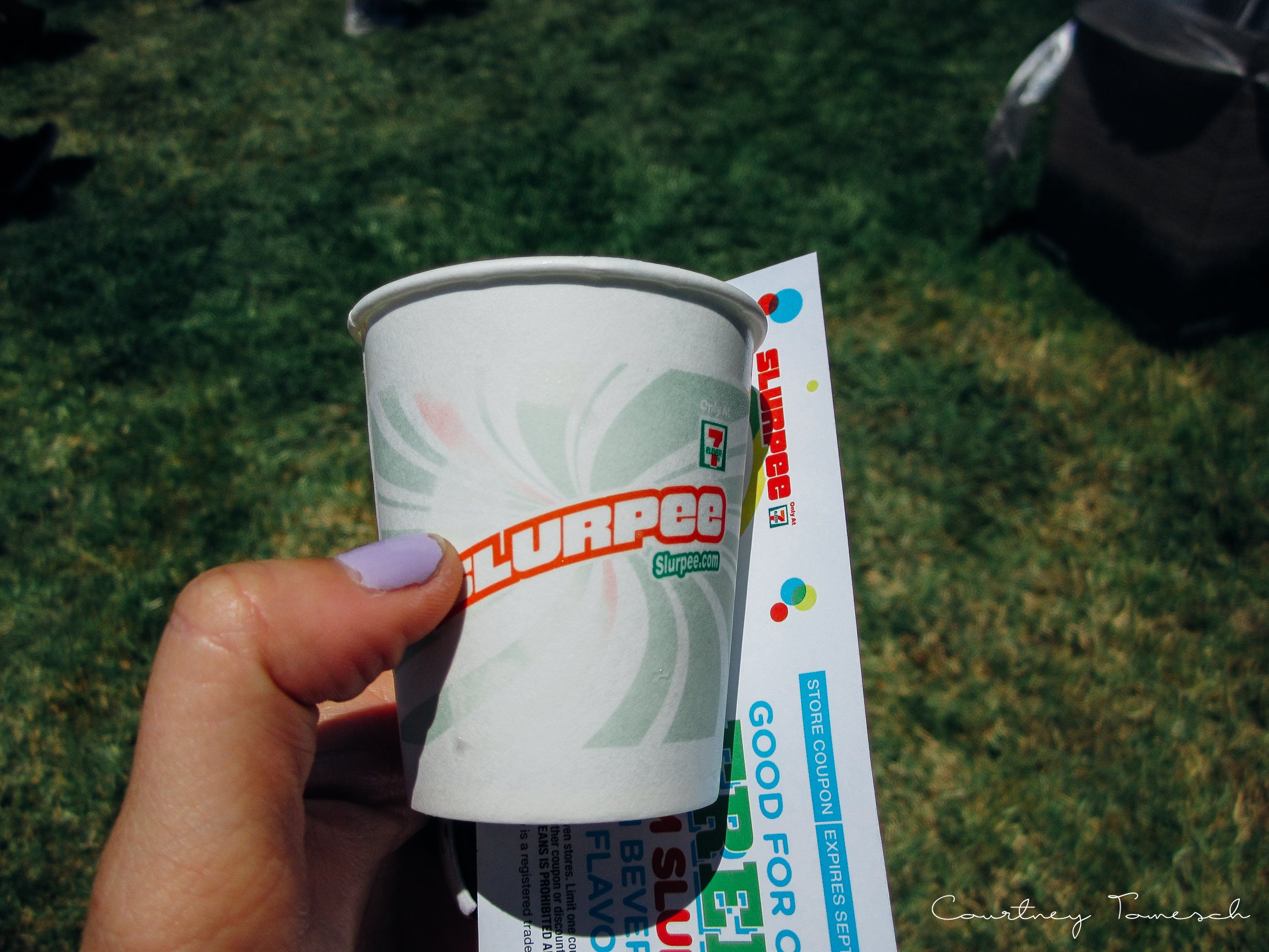  Free Slurpee samples. These were a life saver. It was so hot in Pomona!