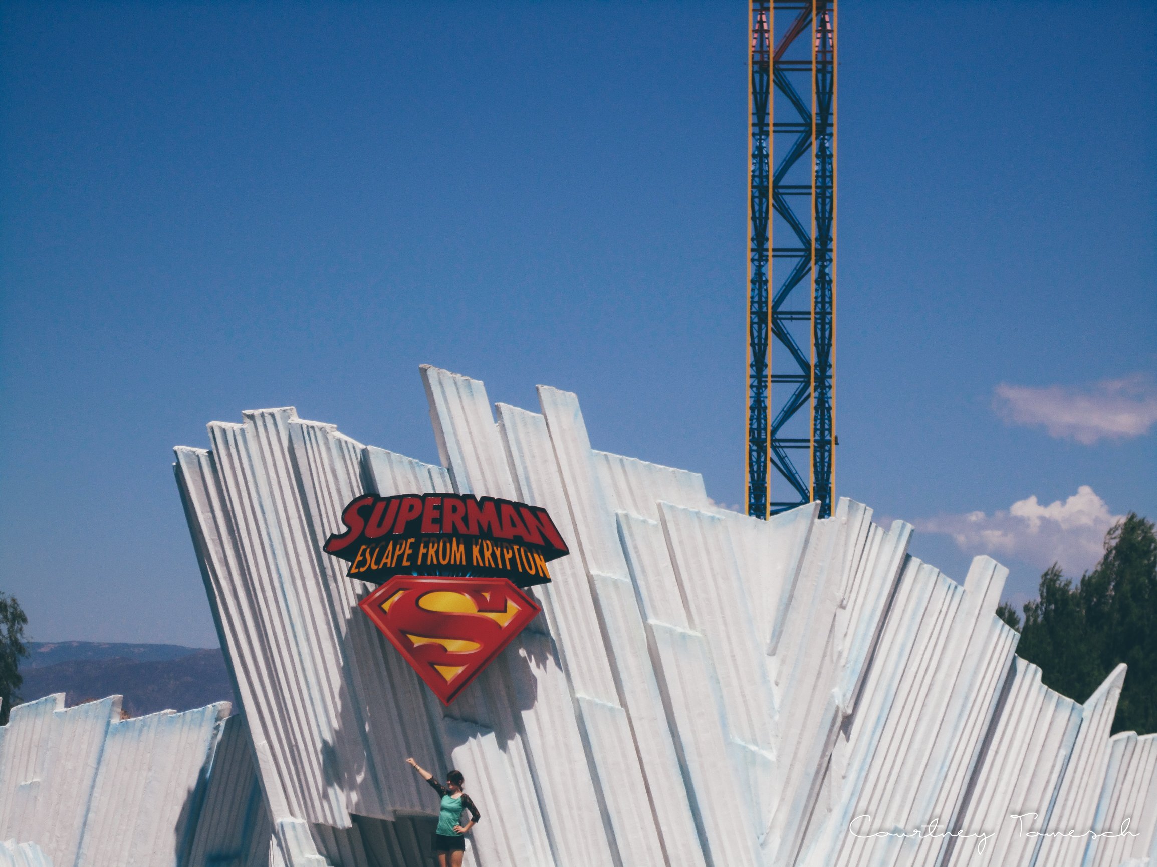 First ride of the day Superman!  I love this ride so amazing!