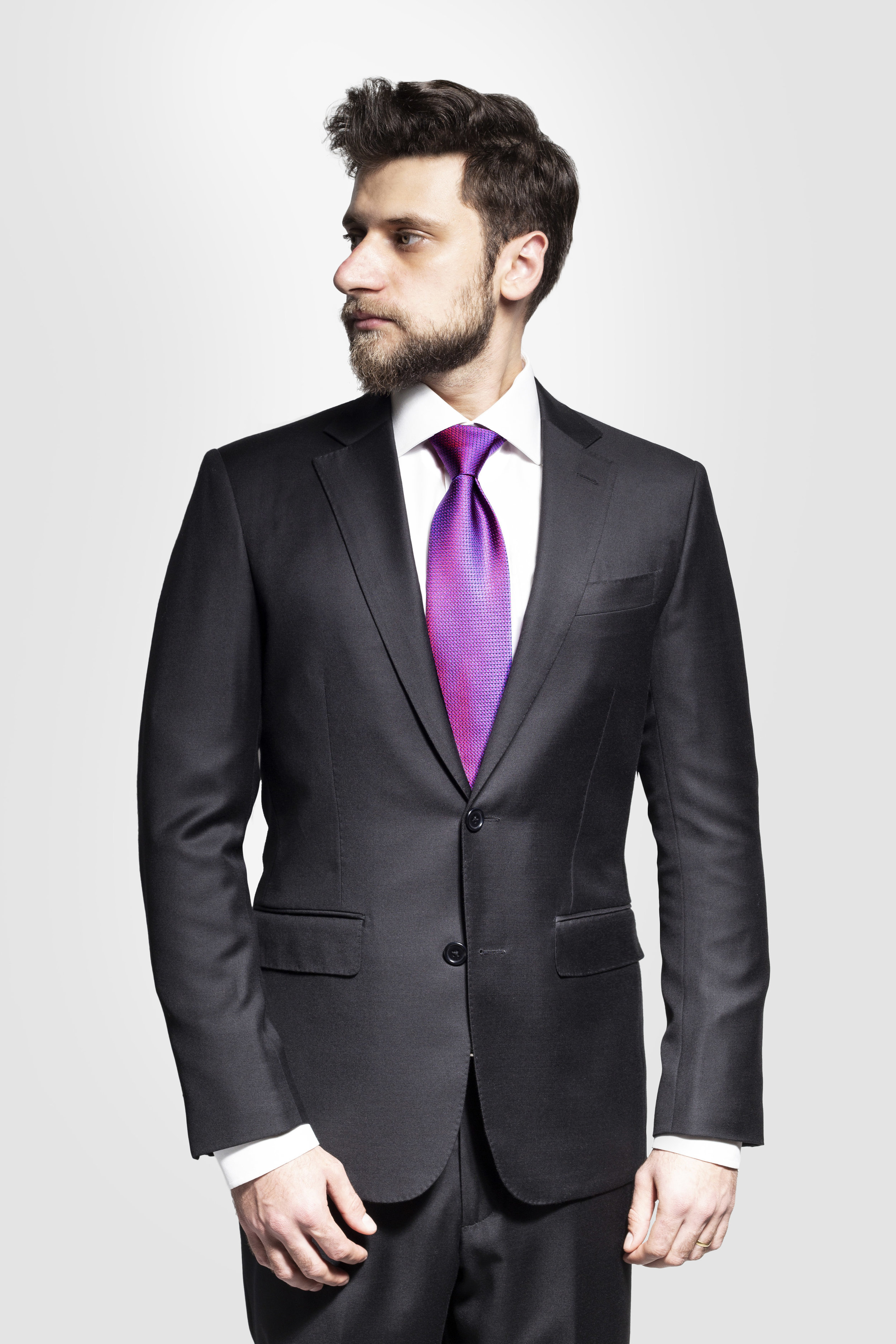 Pure Wool Black Suit 
