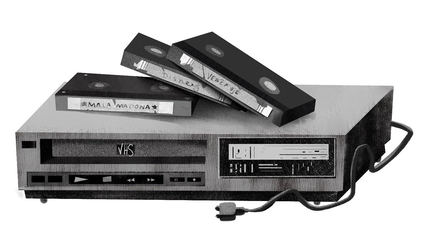 VHS✨
#vhs 
📗 Fantom, Vesna i jedna ljubav stresna 
✏️ @mrs.little.wolf 
@sluzbeni_glasnik 

#bookillustration #illustrator #madona